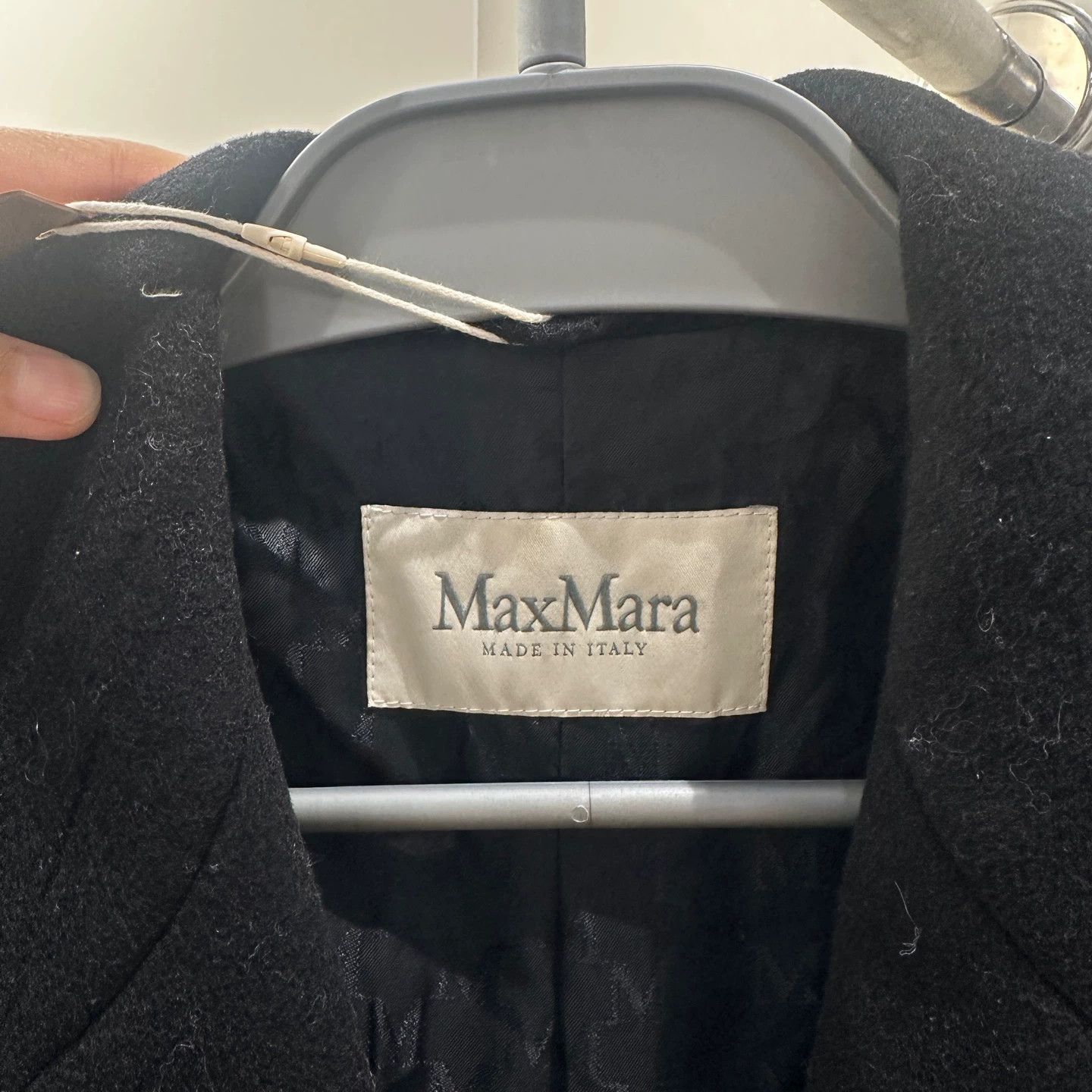 Max Mara Max Mara apr555 101801 Belted Wool Coat Black 42 Size M / US 6-8 / IT 42-44 - 3 Thumbnail