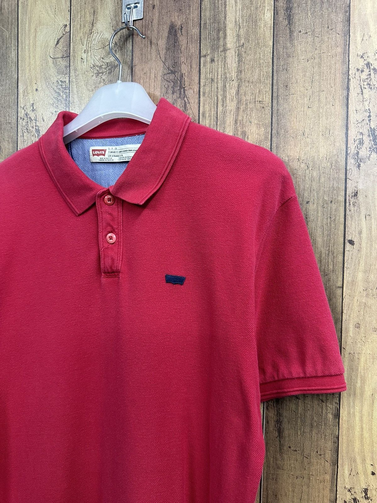 Levi's × Levi's Vintage Clothing Levis Vintage Y2K Red Polo Shirt A254 Size US S / EU 44-46 / 1 - 2 Thumbnail