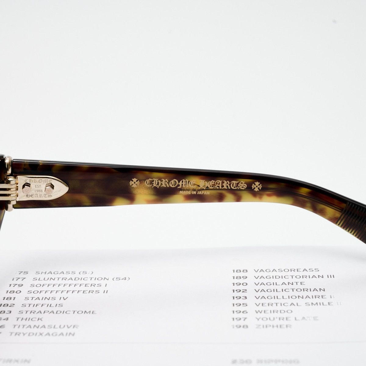 Chrome Hearts CHROME HEARTS HALLLA BALUUUU DARK TORTOISE SUNGLASSES Size ONE SIZE - 4 Thumbnail