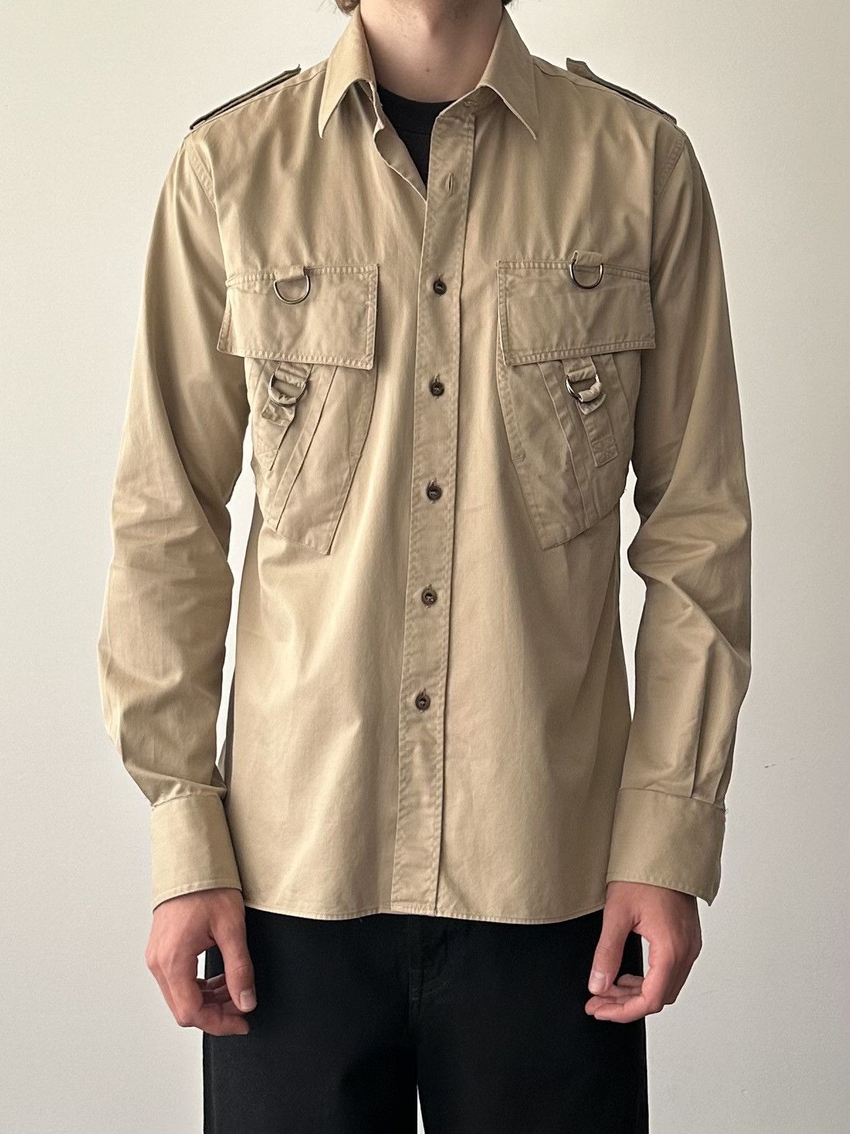 Gucci Gucci by Tom Ford Bondage Military Shirt Size US M / EU 48-50 / 2 - 2 Thumbnail