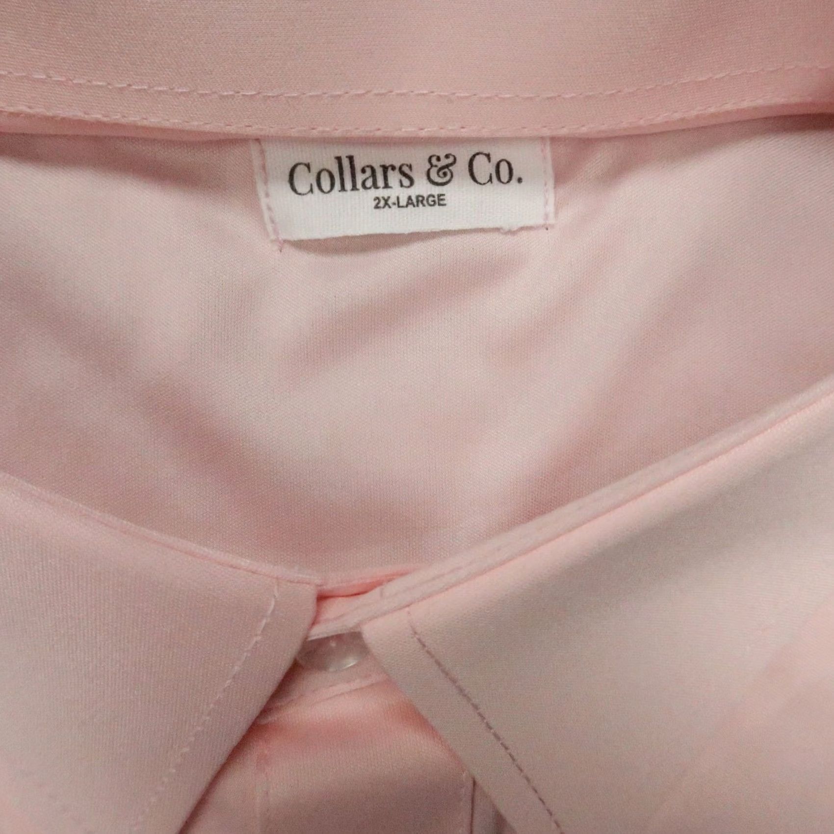 CO VINTAGE Collars & Co Shirt Mens 2XL Pink Short Sleeve Polo Collared Button Performance Moisture Wicking Lightweight Golf Tennis Size US XXL / EU 58 / 5 - 3 Thumbnail