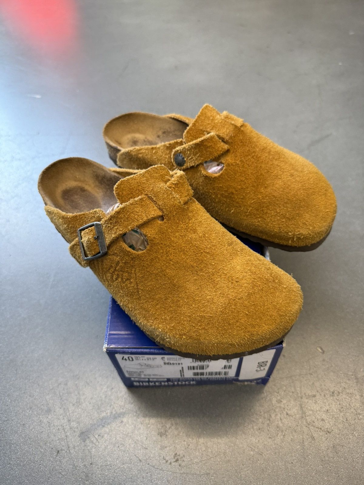 Birkenstock Boston x Stussy Bone-Suede Clog Wide Women's