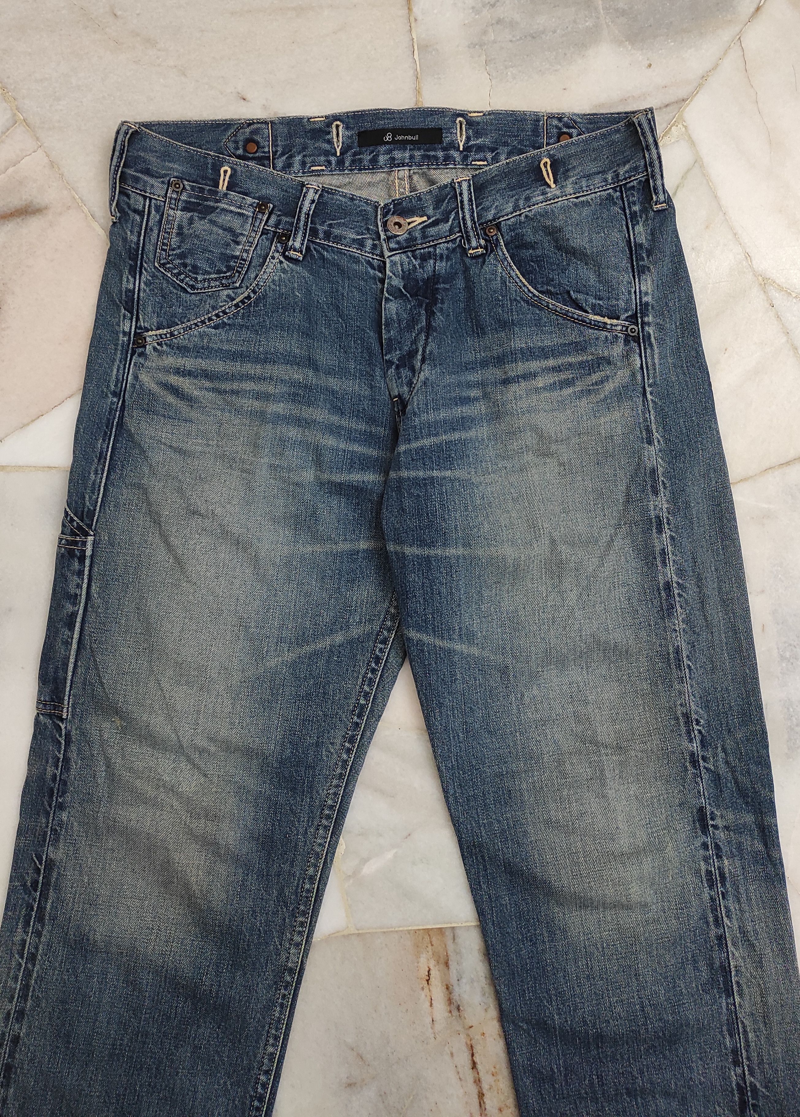 Japanese Brand × Johnbull × Vintage Selvedge jeans with buckle back and side tool's pocket Size US 33 - 6 Thumbnail