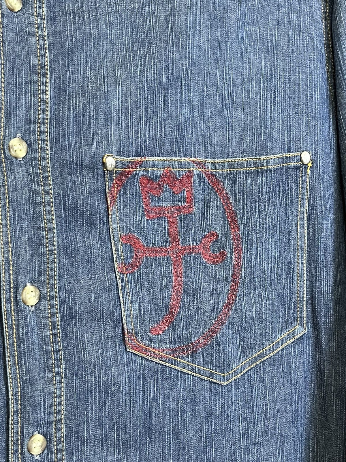 Jean Charles De Castelbajac GRAIL🔥JEAN CHARLES DE CASTELBAJAC DENIM BUTTON UPS SHIRT Size US L / EU 52-54 / 3 - 6 Thumbnail