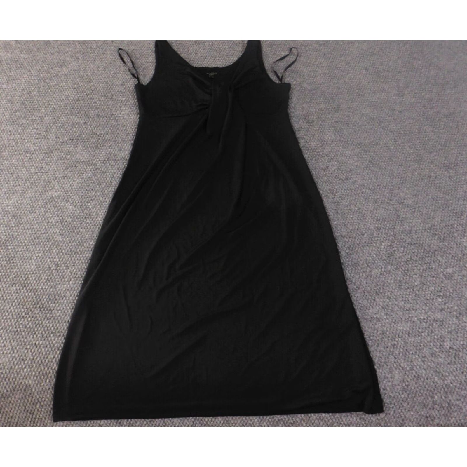 Talbots Talbots Dress Small Black Sleeveless A-Line Strap Womens Stretch Pullover Knee Length Knit Polyester Spandex Casual Winter Regular Womens Mens? Size S / US 4 / IT 40 - 2 Thumbnail