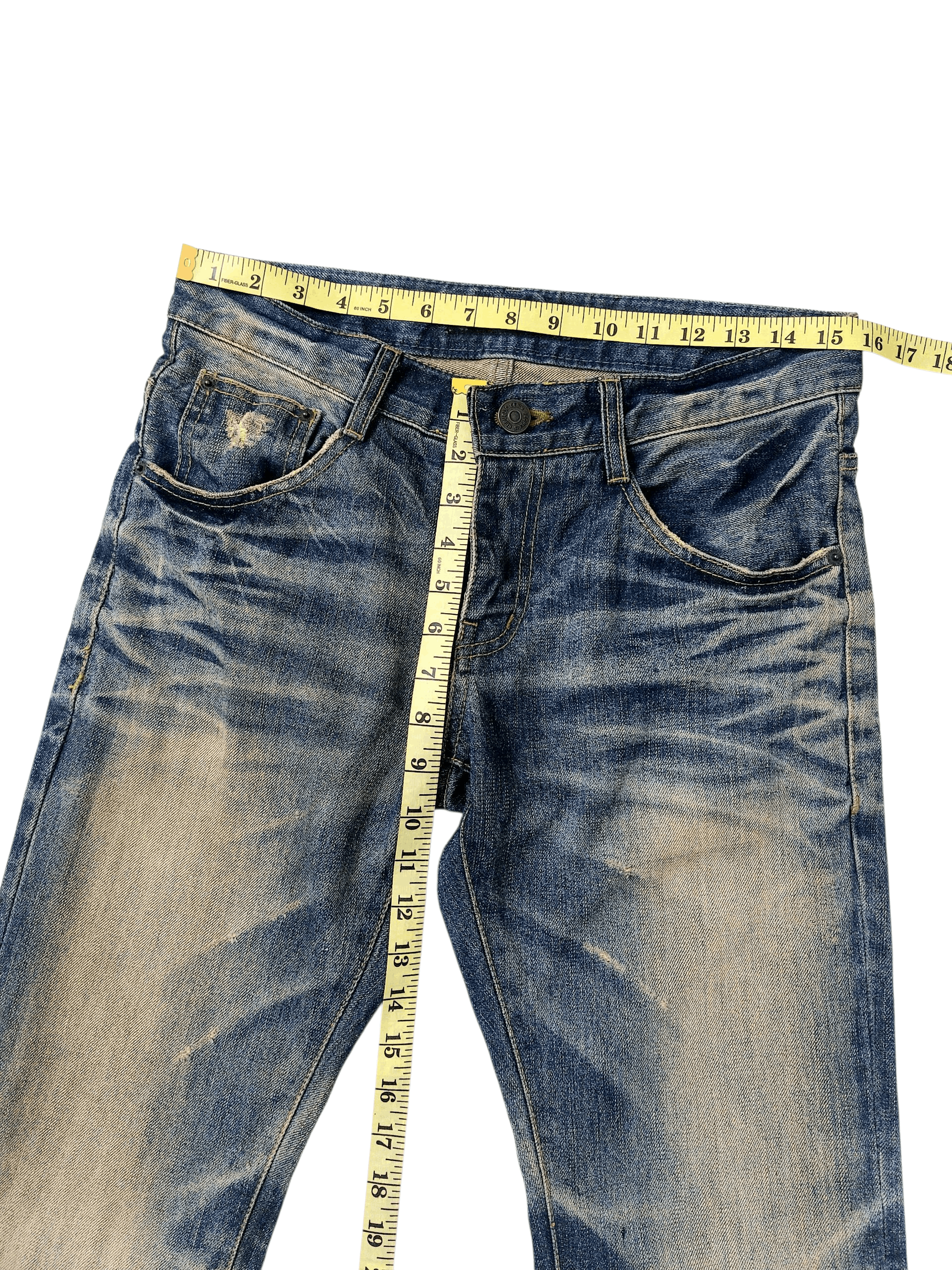 Vintage 90's DPSR Flare Mudwash Clawsmark Denim Size US 31 - 19 Thumbnail