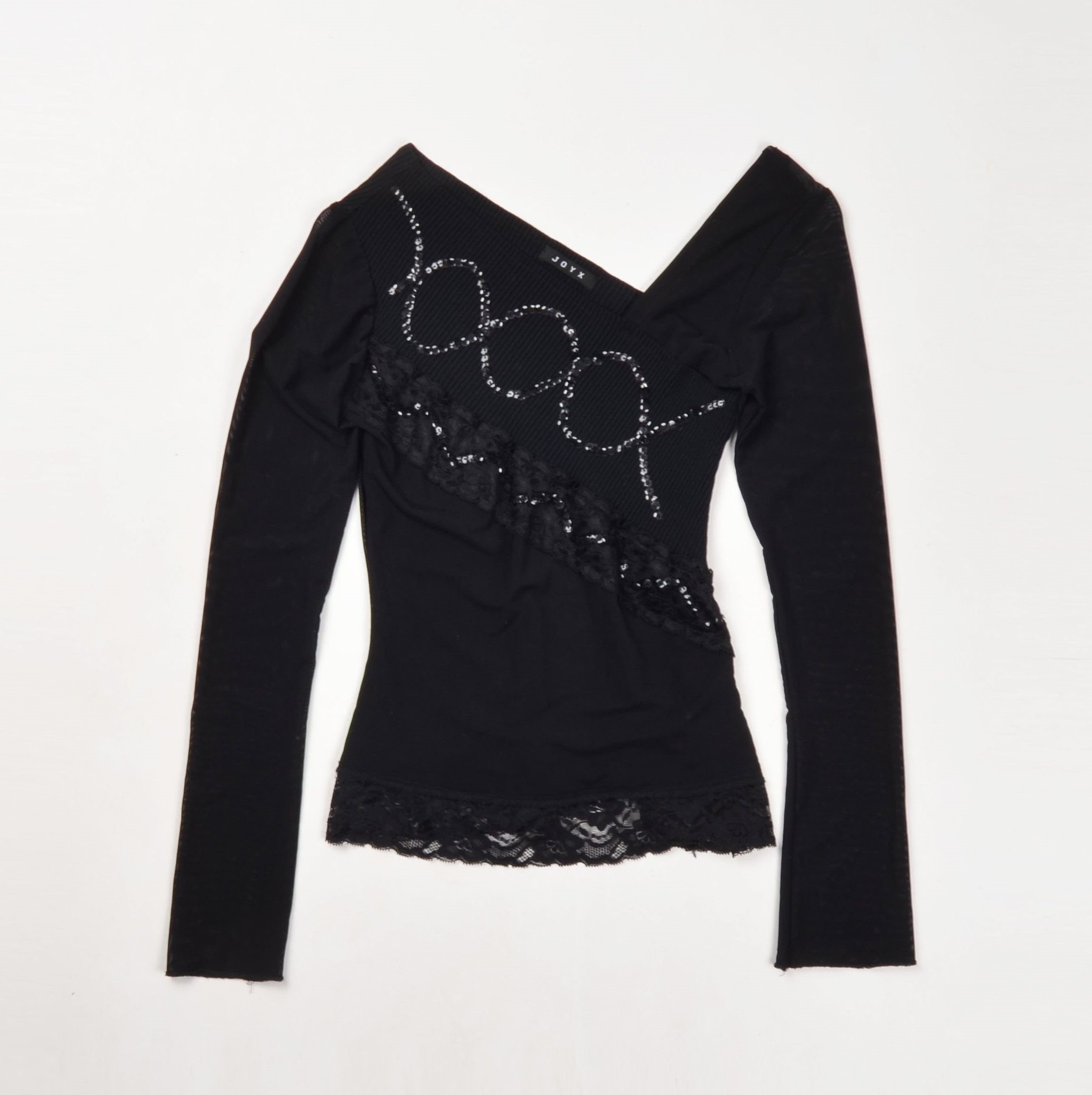 Vintage Vintage Joyx Y2K Mesh Beaded Whimsigoth Blouse Size S / US 4 / IT 40 - 4 Thumbnail