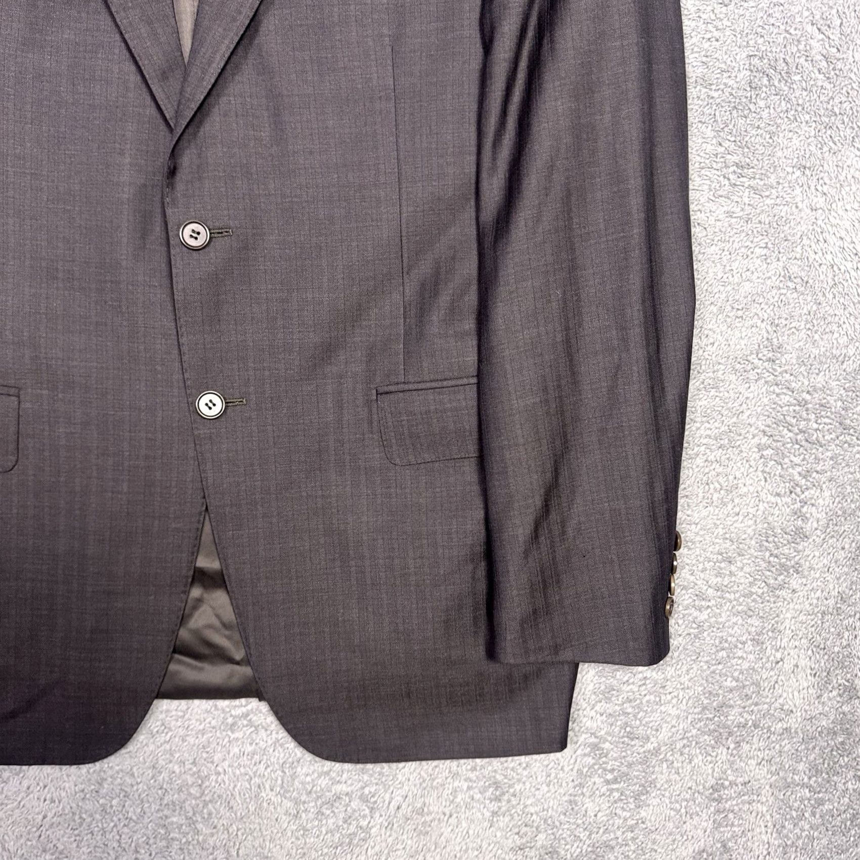 Canali Canali Sport Coat Mens EU 50 Regular Wool Brown Herringbone Notch Lapel 42" Chest Water Resistant Jacket Size US M / EU 48-50 / 2 - 3 Thumbnail