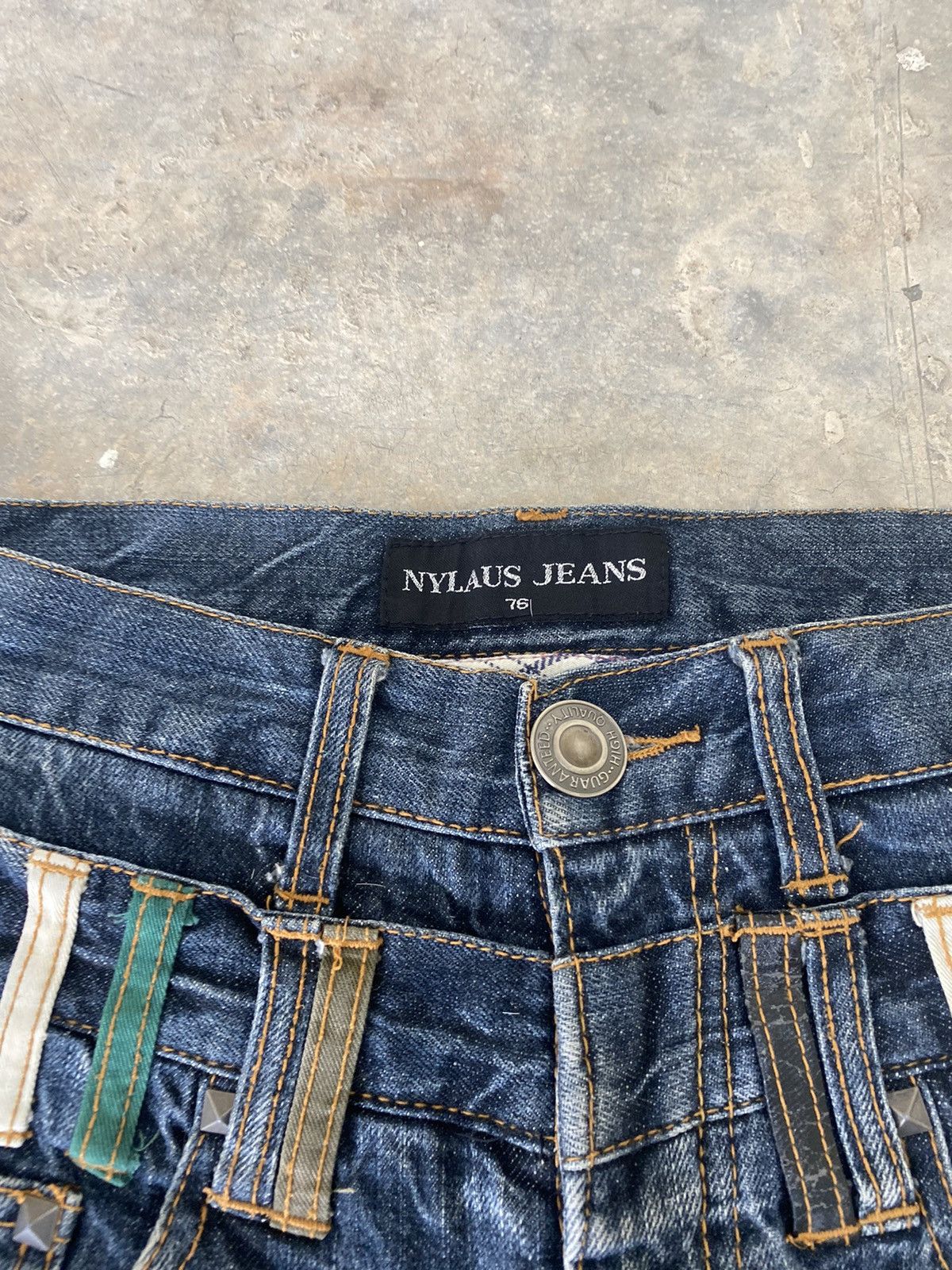 Hysteric Glamour × Japanese Brand × Le Grande Bleu (L.G.B.) Sick☠️ Nylaus Japan Double Waist Jeans Punk Grunge Lgb Size US 29 - 9 Thumbnail