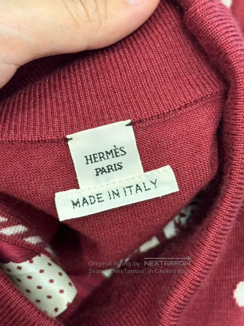 Hermes Hermes Cashmere silk printed patchwork knit short sleeve Size XS / US 0-2 / IT 36-38 - 3 Thumbnail
