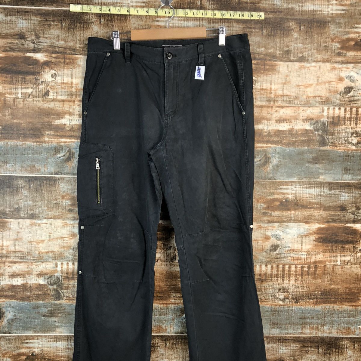 Japanese Brand Hum Black utility tactical Casual cargo Pants #A2389 Size US 31 - 2 Thumbnail