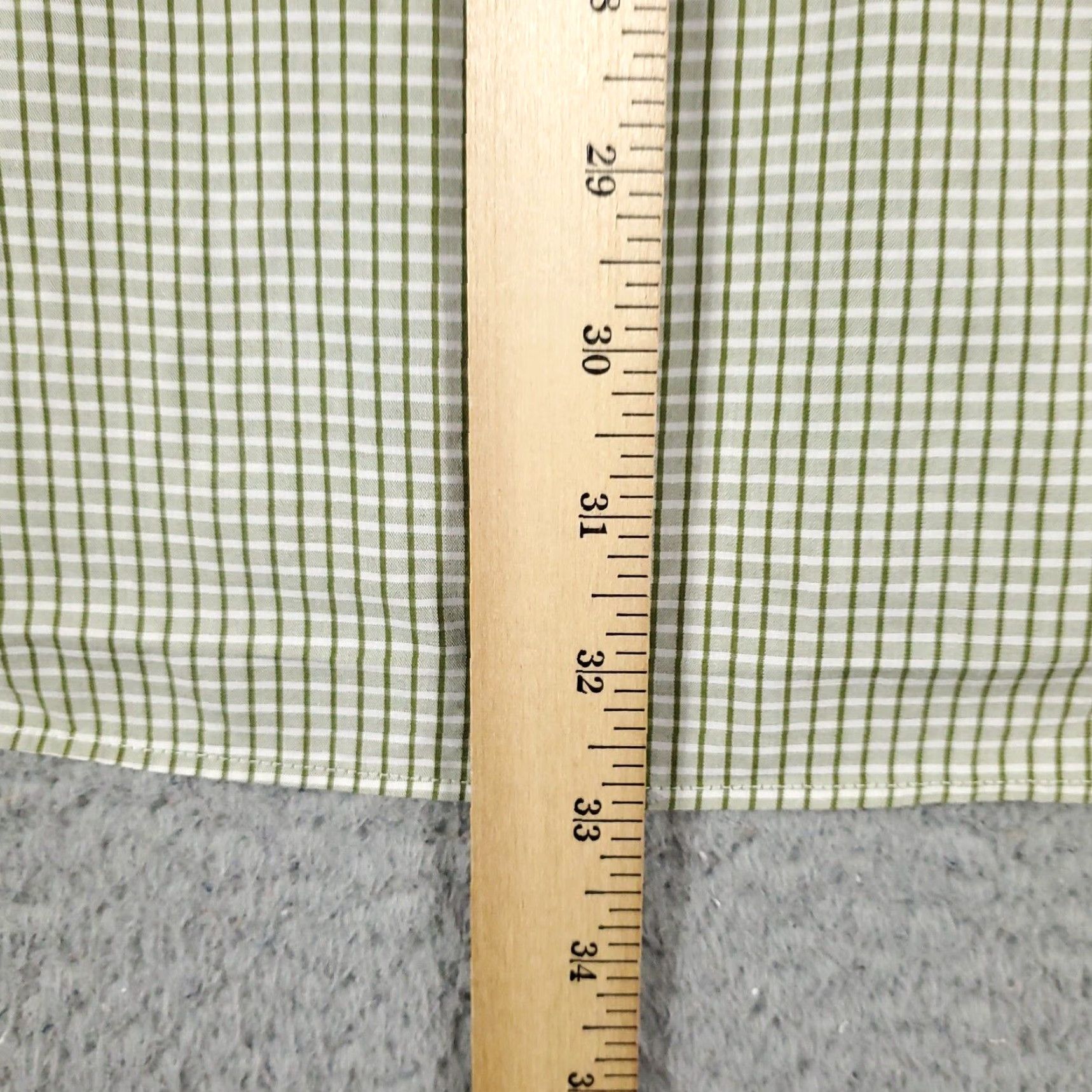 Tommy Hilfiger Tommy Hilfiger Dress Shirt Mens 17 Green Check Button-Down Long Sleeve 100% Cotton Vintage? No (Regular) - Classic Casual Workwear Mens Shirt Size 46R - 5 Thumbnail
