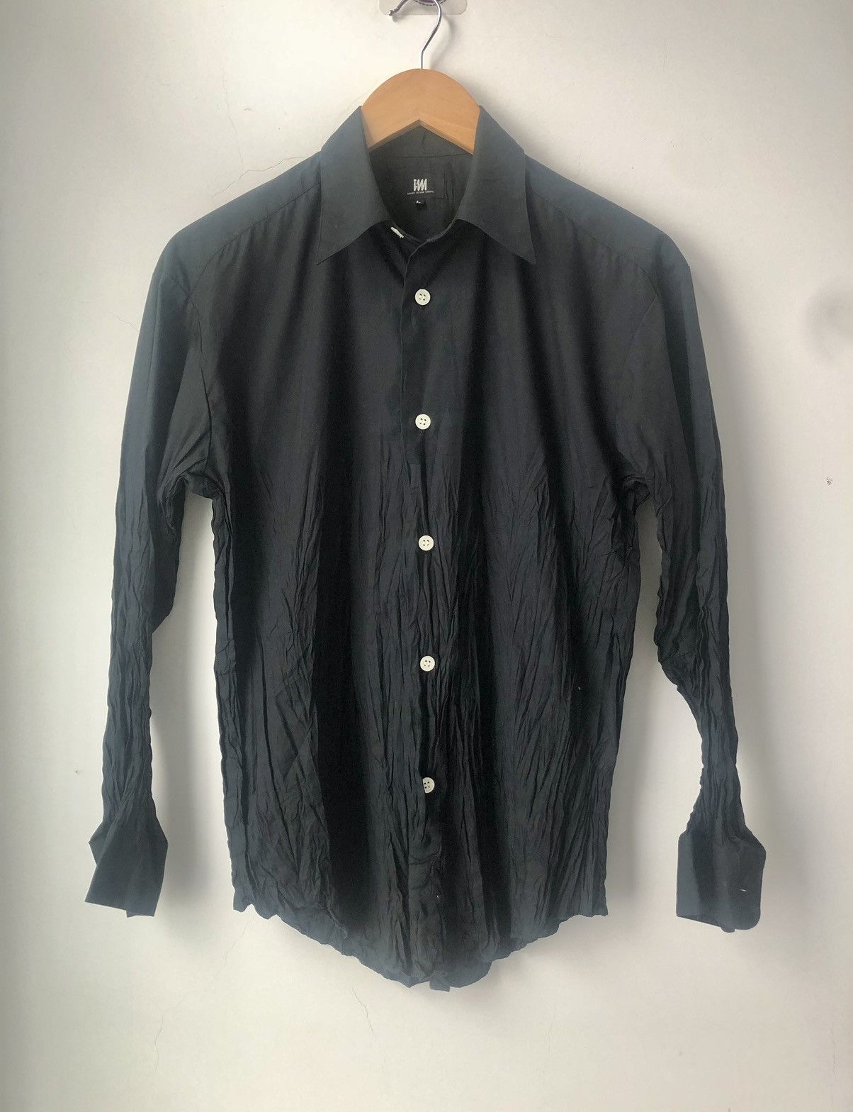 Homme Plisse Issey Miyake × Issey Miyake Pleated black shirt Size US L / EU 52-54 / 3 - 1 Thumbnail