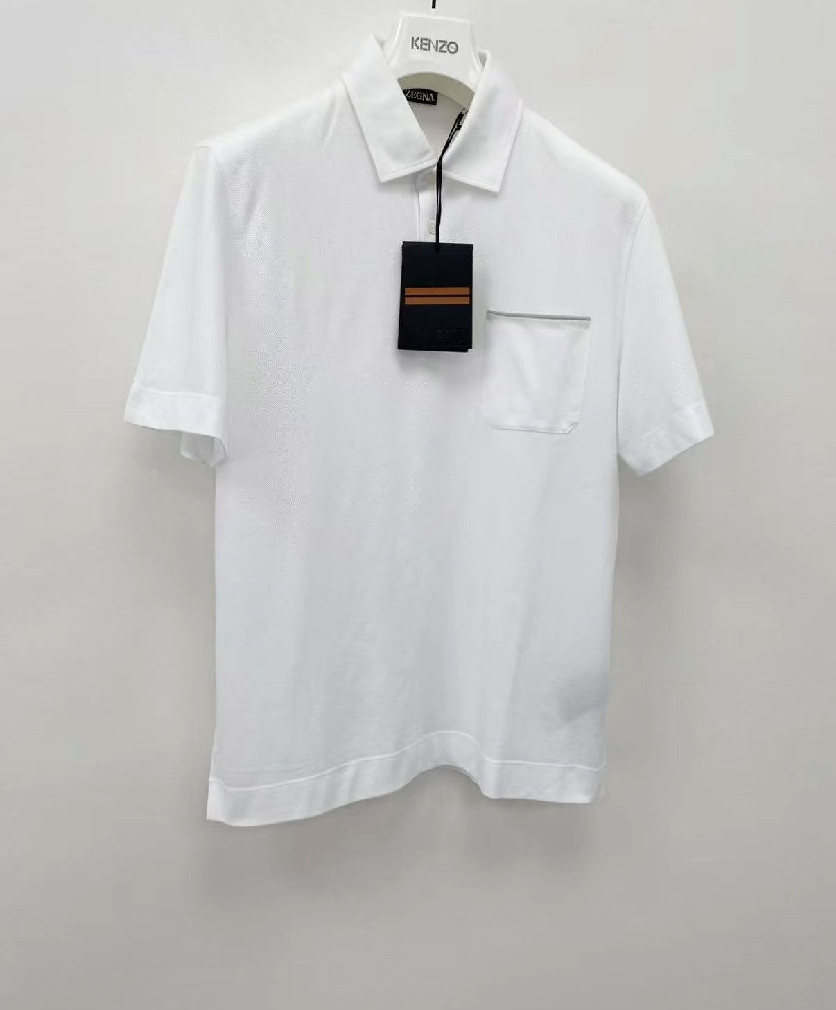 Z Zegna ZEGNA 100% Cotton Short Sleeve Polo Shirt J30 Size US M / EU 48-50 / 2 - 2 Thumbnail