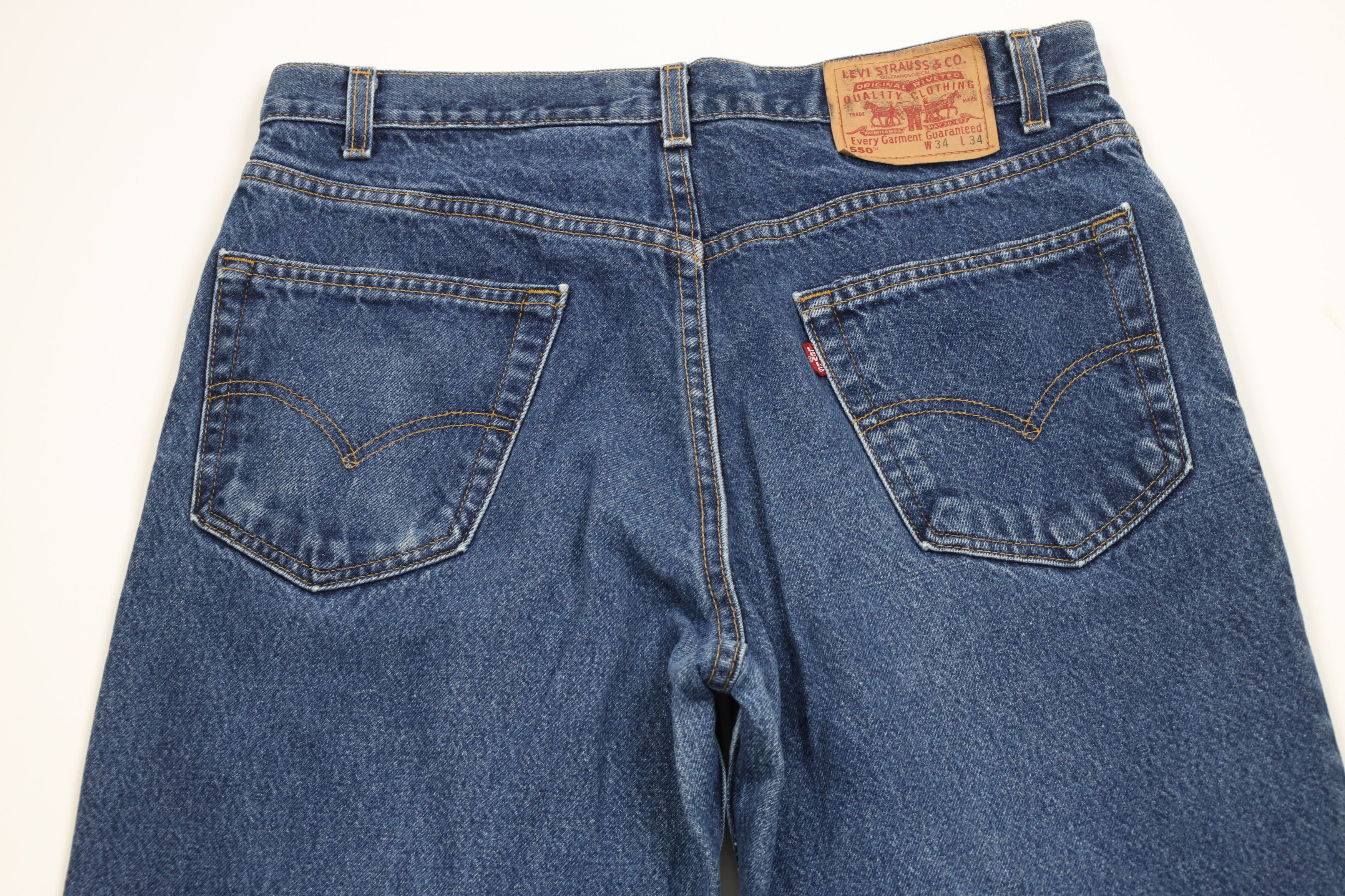 Levi's Vintage Y2K 2002 Levis 550 Relaxed Fit Denim Jeans Blue USA Size US 34 / EU 50 - 9 Thumbnail