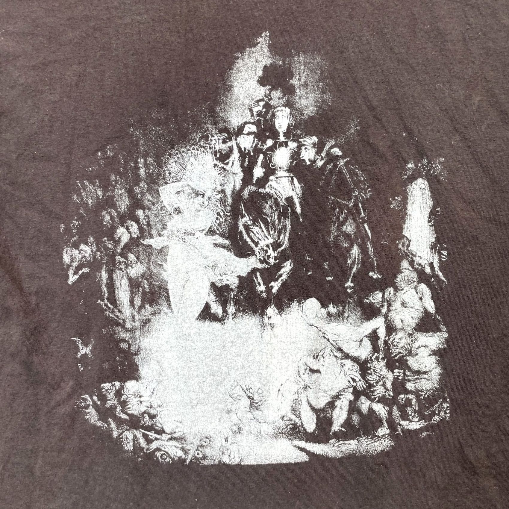 Vintage Norman Lindsay Shirt Men Small Black Dark Fantasy Etching Medieval The Innocents Size US S / EU 44-46 / 1 - 4 Thumbnail