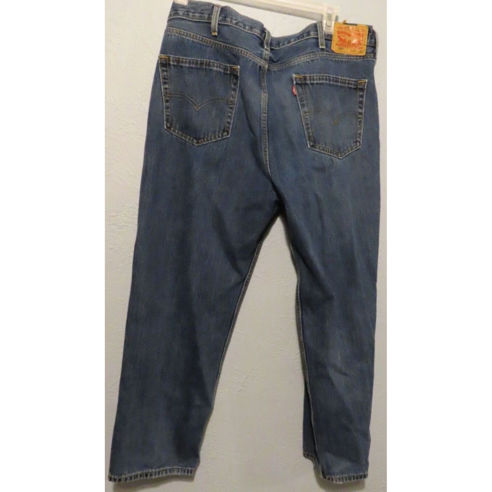 Levi's Levi's 550 Jeans Men 42x30 Relaxed Fit Blue Medium Wash Denim Pockets Straight 5-Pocket Belt Loops Zipper Size US 42 / EU 58 - 5 Thumbnail
