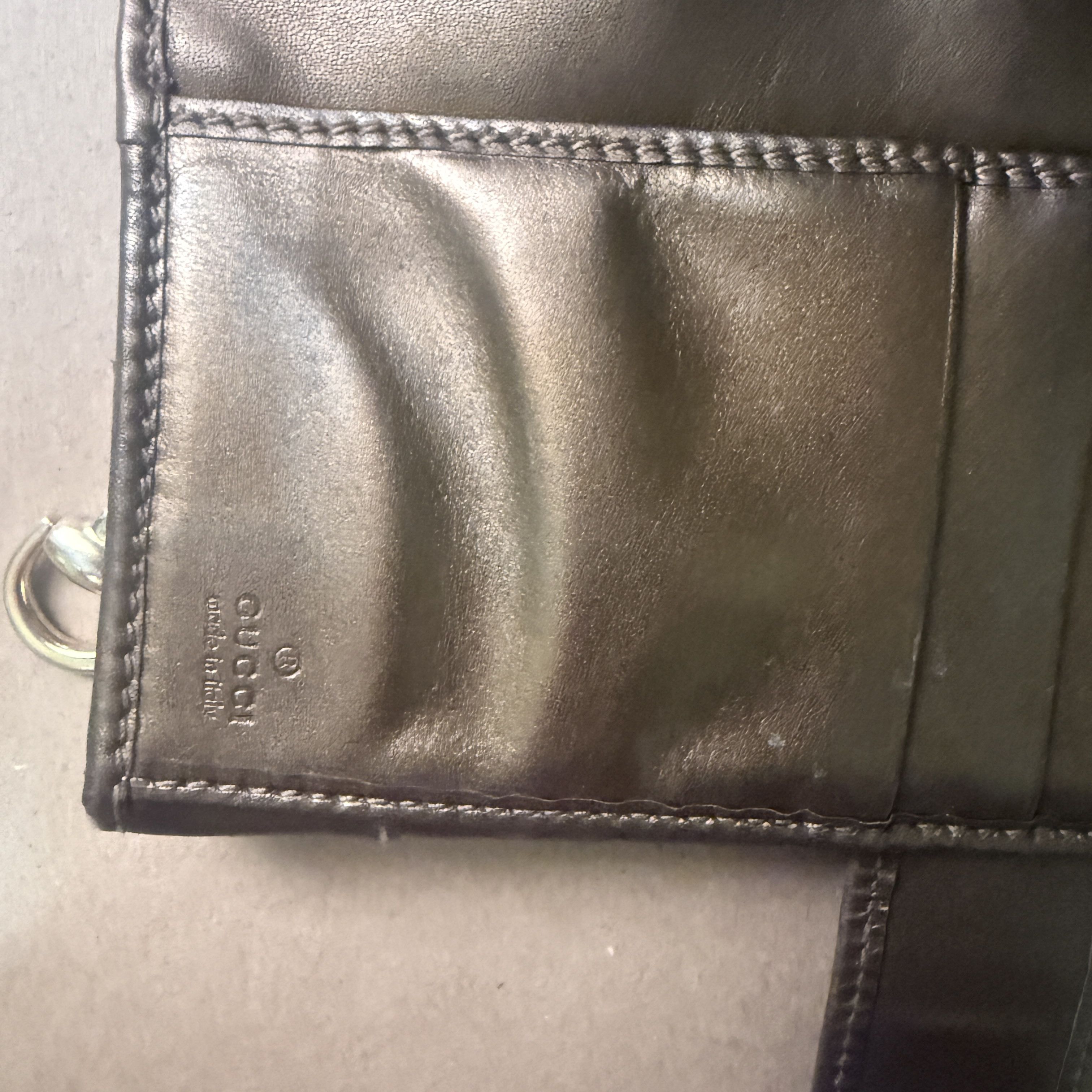 Gucci Gucci Embossed Brown Leather Wallet Size ONE SIZE - 7 Thumbnail