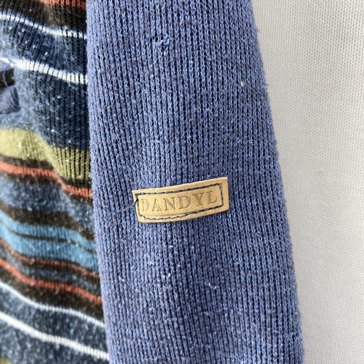 Japanese Brand Vintage Dandyl Striped Half-Zip Knit Sweater Pullover Size US M / EU 48-50 / 2 - 9 Thumbnail