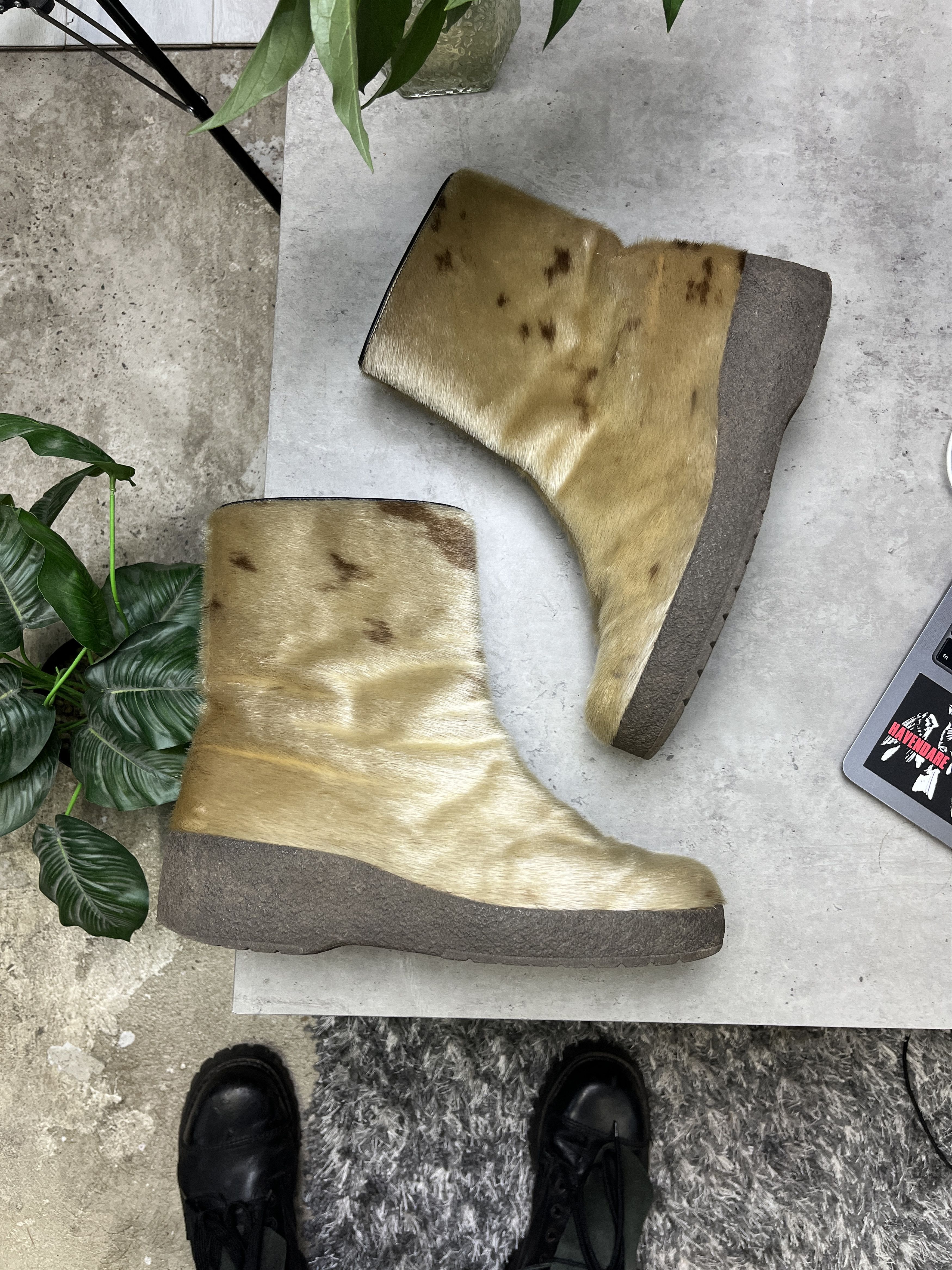 Other 1970s VINTAGE GENUINE SEAL FUR WINTER BOOTS - 5140 Size US 10.5 / EU 43-44 - 1 Thumbnail
