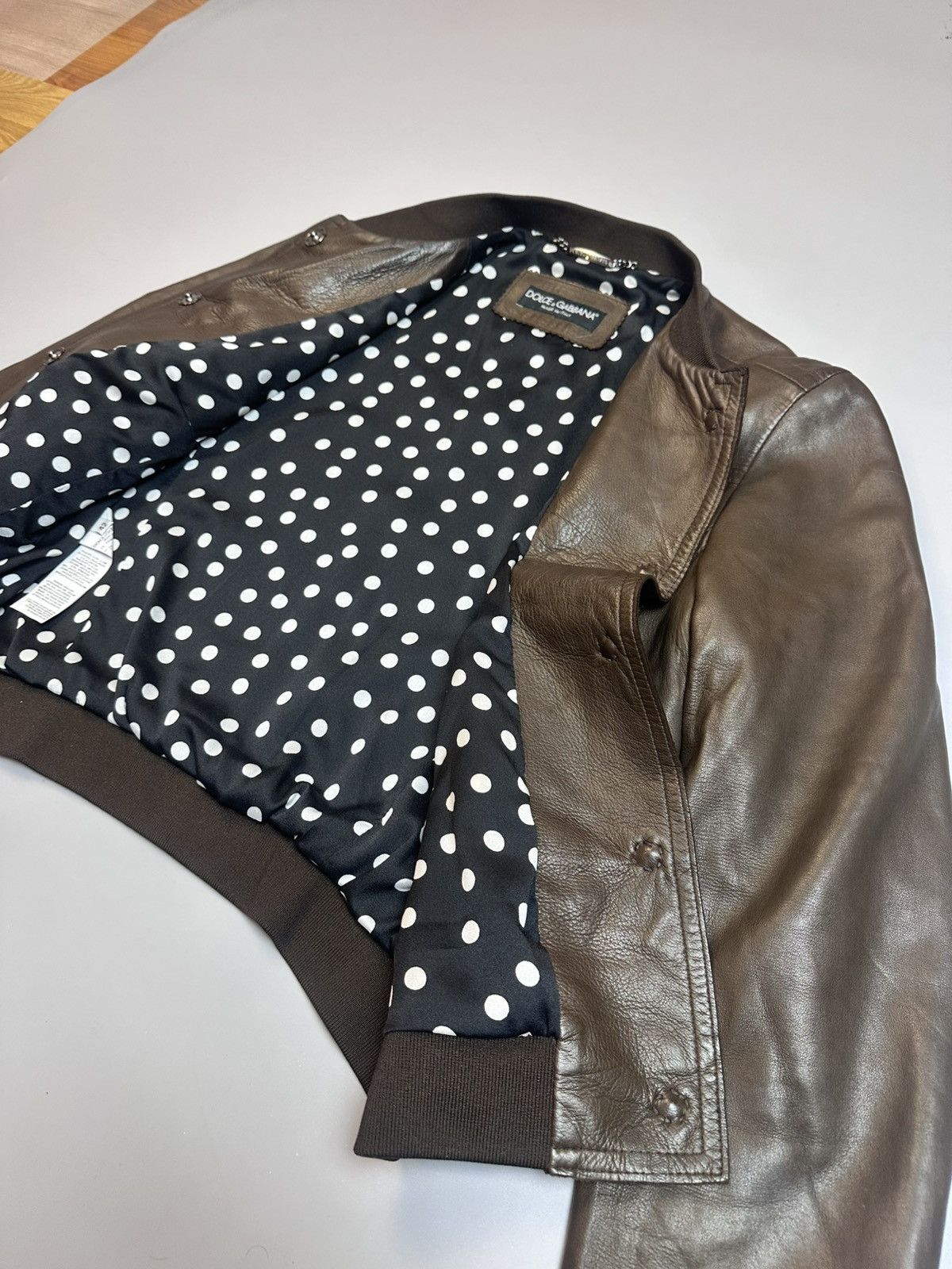 Dolce & Gabbana Dolce&Gabbana Lamb Skin Brown Bomber Jaket Size S / US 4 / IT 40 - 8 Thumbnail