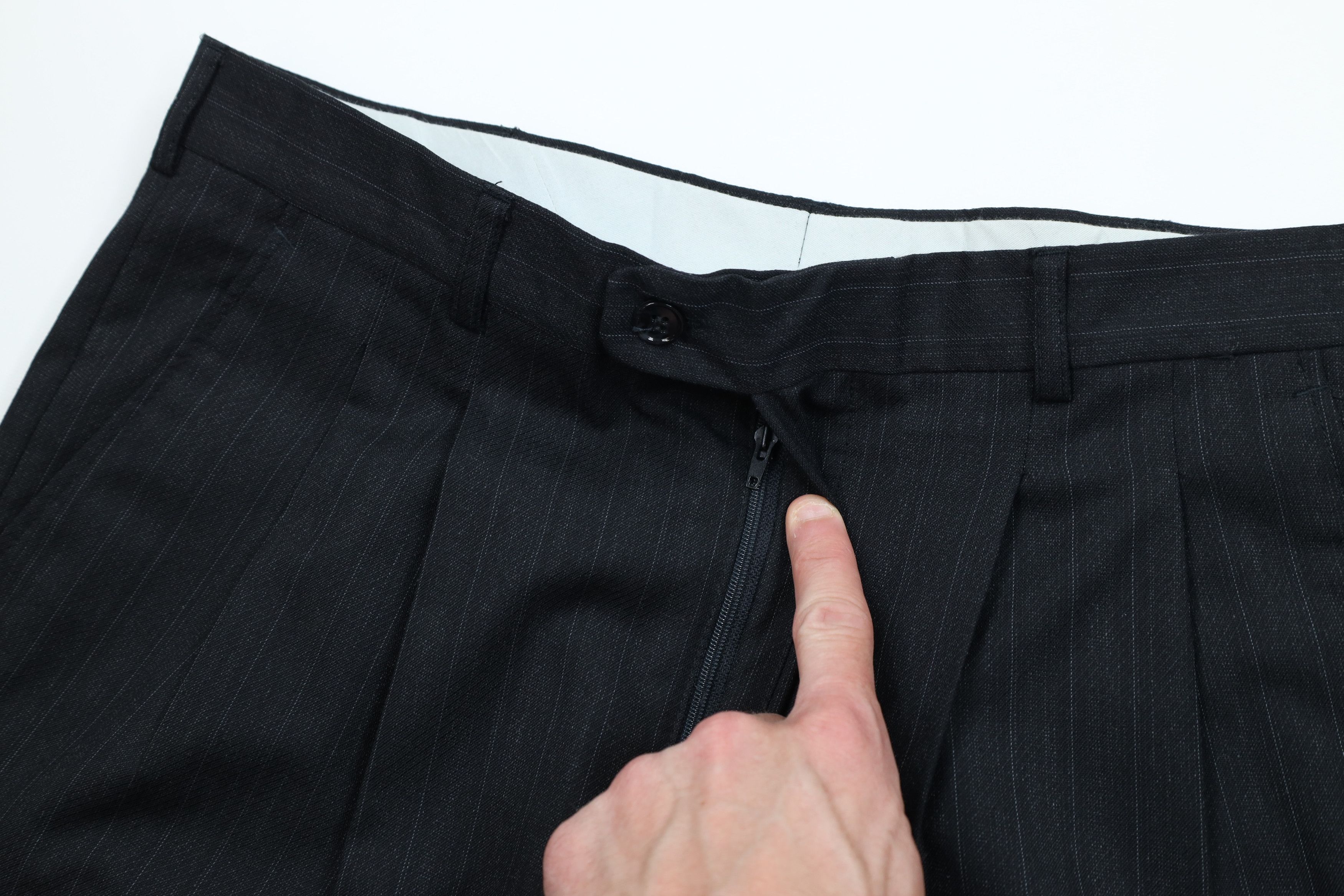 Vintage Vintage 90s Streetwear Striped Wide Leg Chino Pants Black Size US 32 / EU 48 - 6 Thumbnail