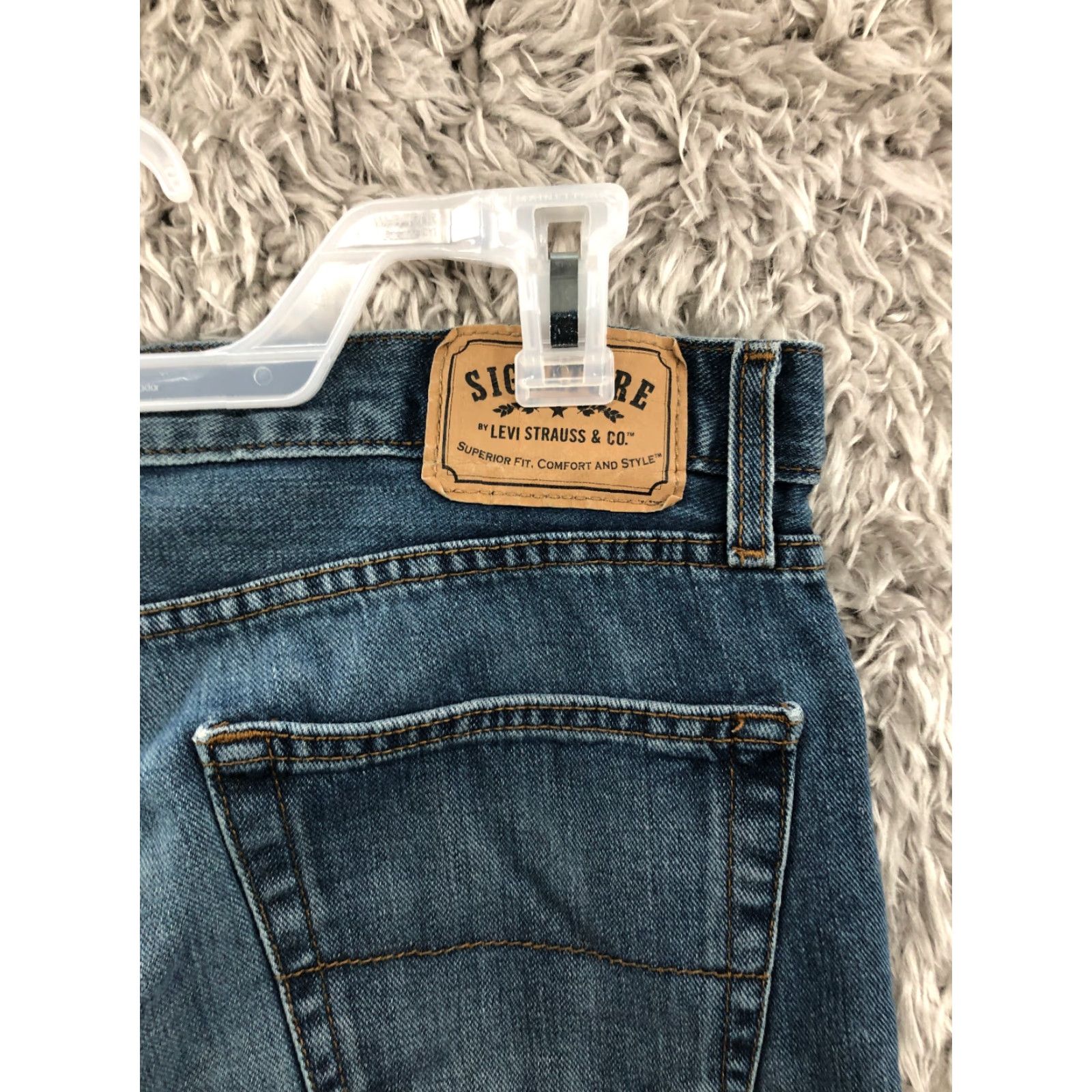 Denime Rock Hardwear Jeans Size 32x34 Mens Mid Rise Straight Blue Denim Dark Wash Size US 32 / EU 48 - 6 Thumbnail