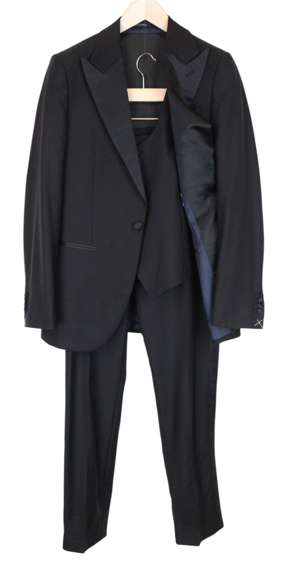 Suitsupply LA SPALLA UK36R Navy Wool 3 Piece Suit 67392 Size 36R - 1 Thumbnail