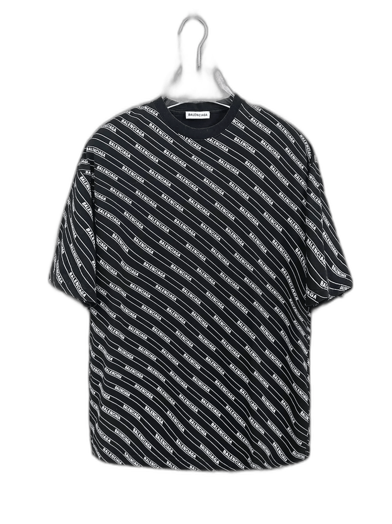 Balenciaga Balenciaga Black Logo Short Sleeve Shirt Size US XS / EU 42 / 0 - 1 Thumbnail