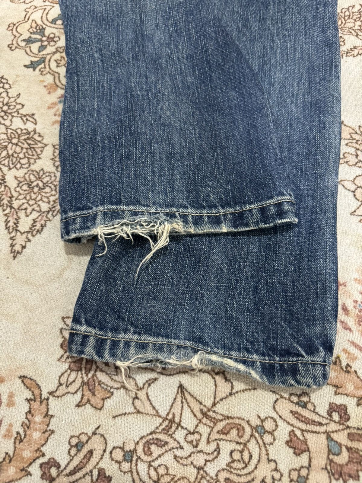 Japanese Brand × Vintage Vintage Japanese Brand Distressed Double Waist Jeans Size US 33 - 9 Thumbnail