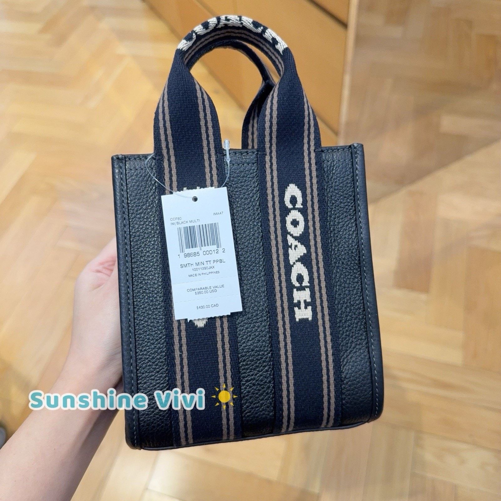 Coach NWT Coach Smith Mini Tote Bag CCF80 leather/Gold/Black Size ONE SIZE - 2 Thumbnail