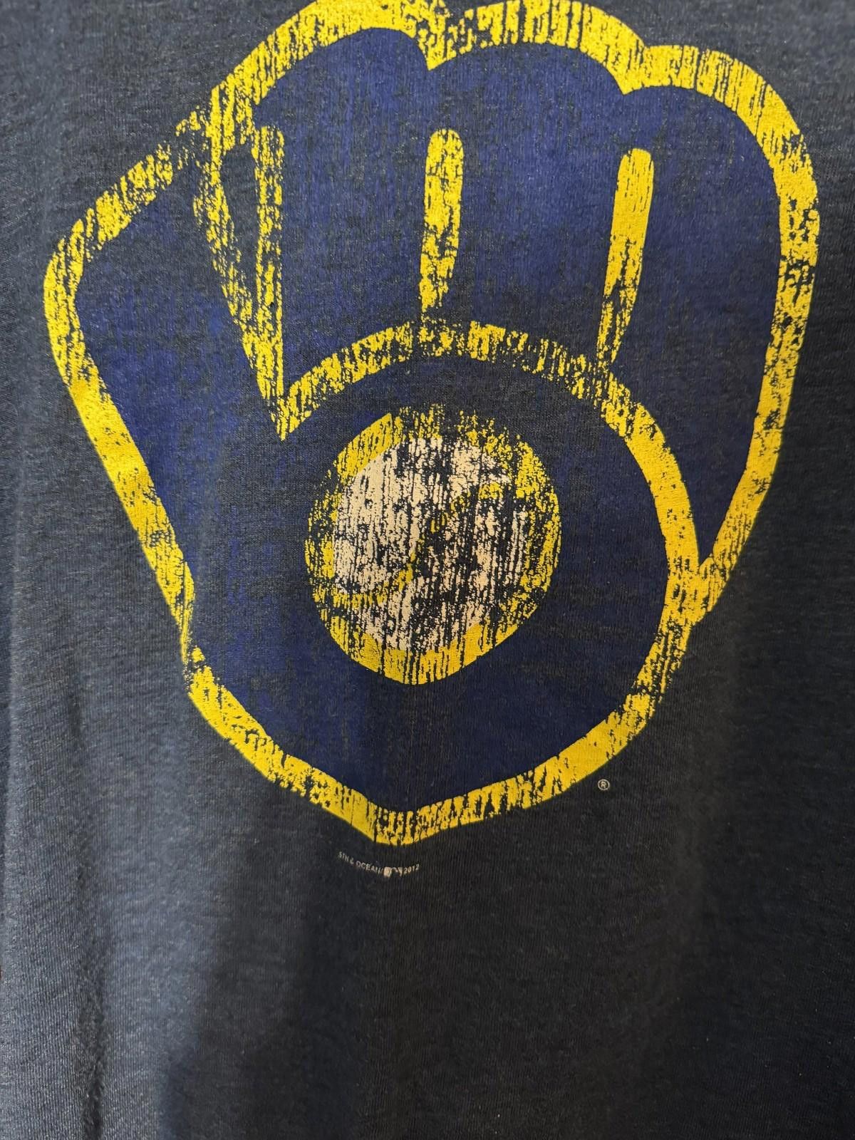 Other Milwaukee Brewers 5th & Ocean Women's Size L t-shirt Blue Size ONE SIZE - 4 Thumbnail