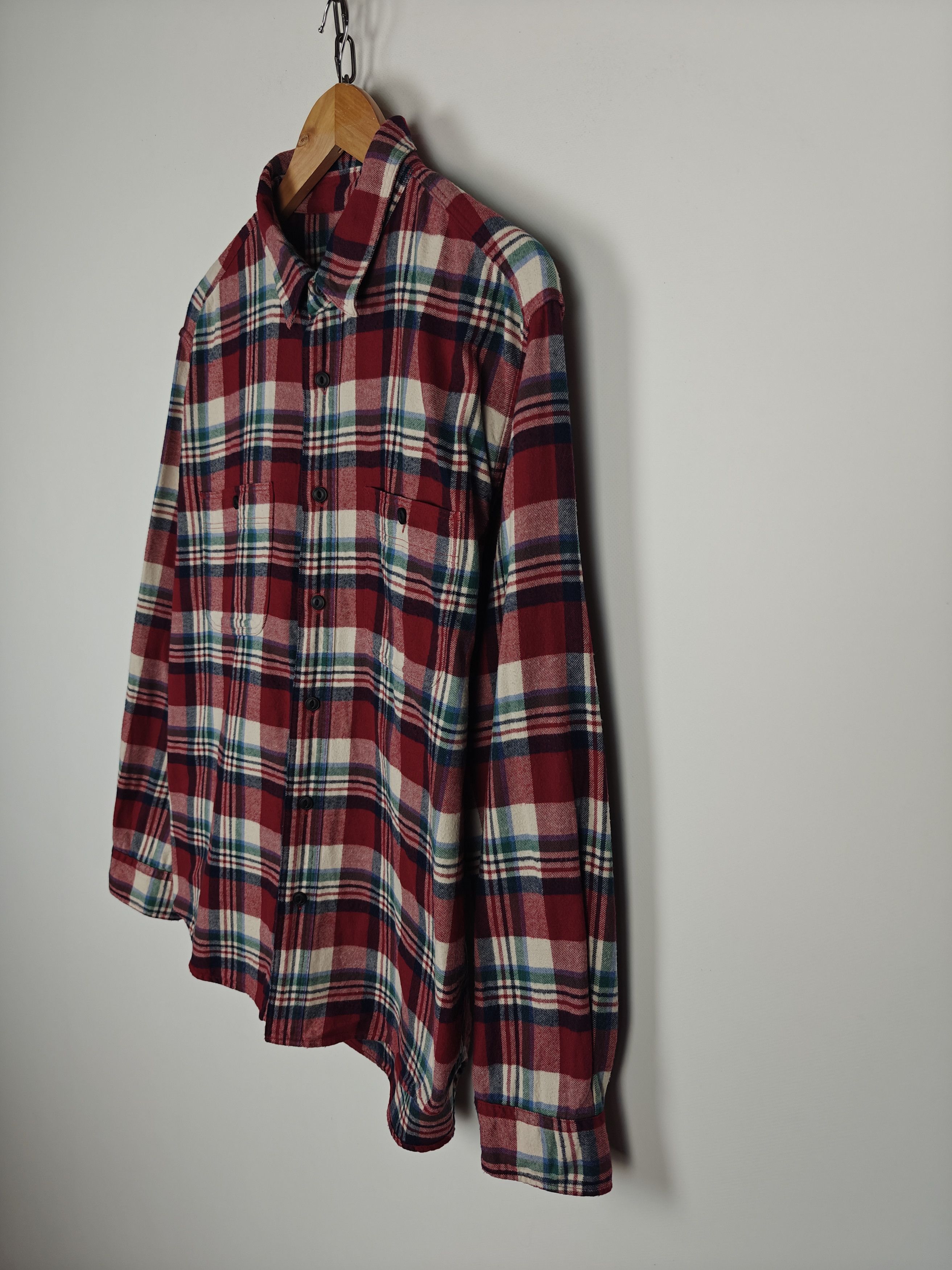Uniqlo Uniqlo Check Flannel Shirt Cotton Collared size L Size US L / EU 52-54 / 3 - 5 Thumbnail