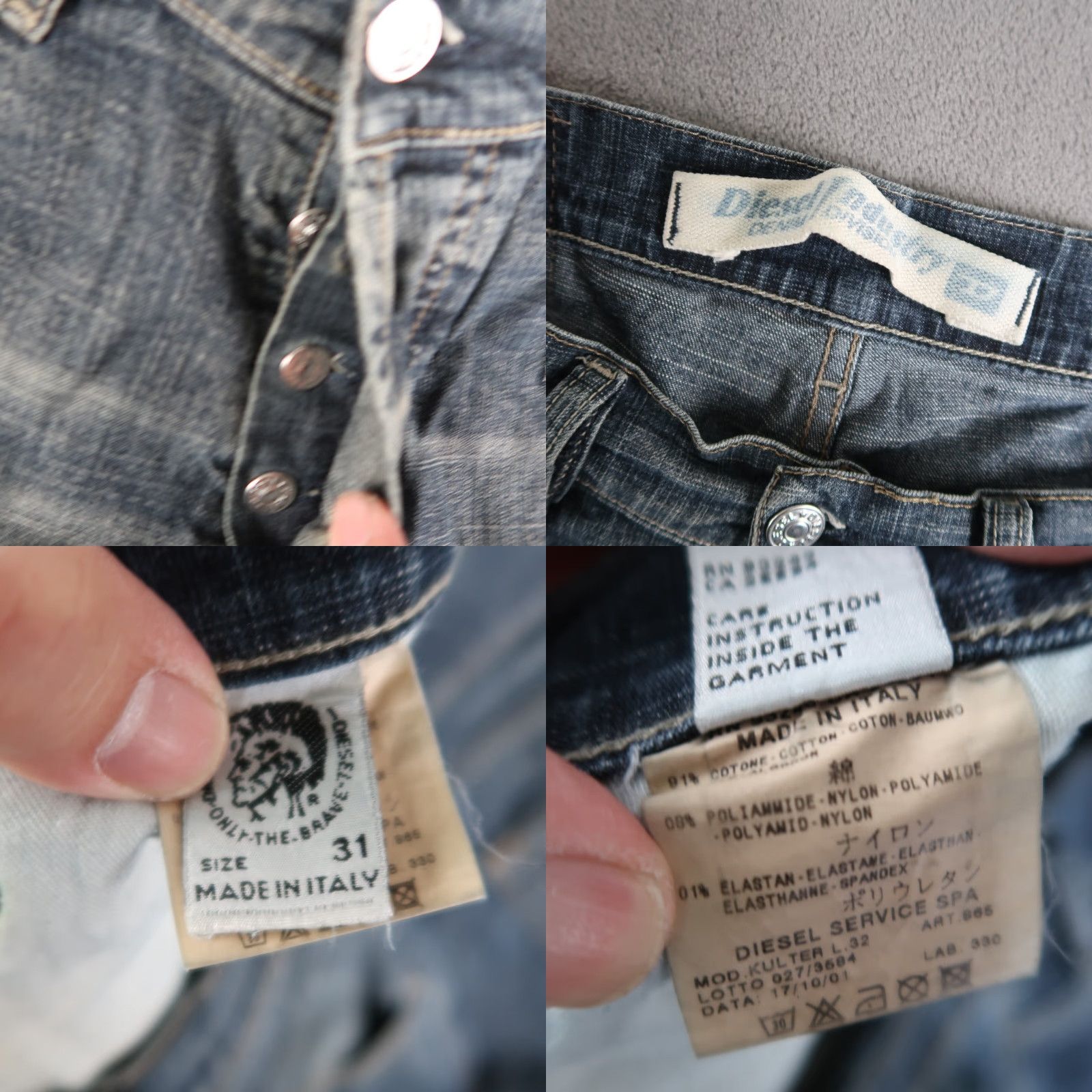 Diesel VINTAGE Diesel Kulter 2000s Jeans Men's Size 31 Blue Straight Low Rise Denim 90s Designer Size US 31 - 8 Thumbnail