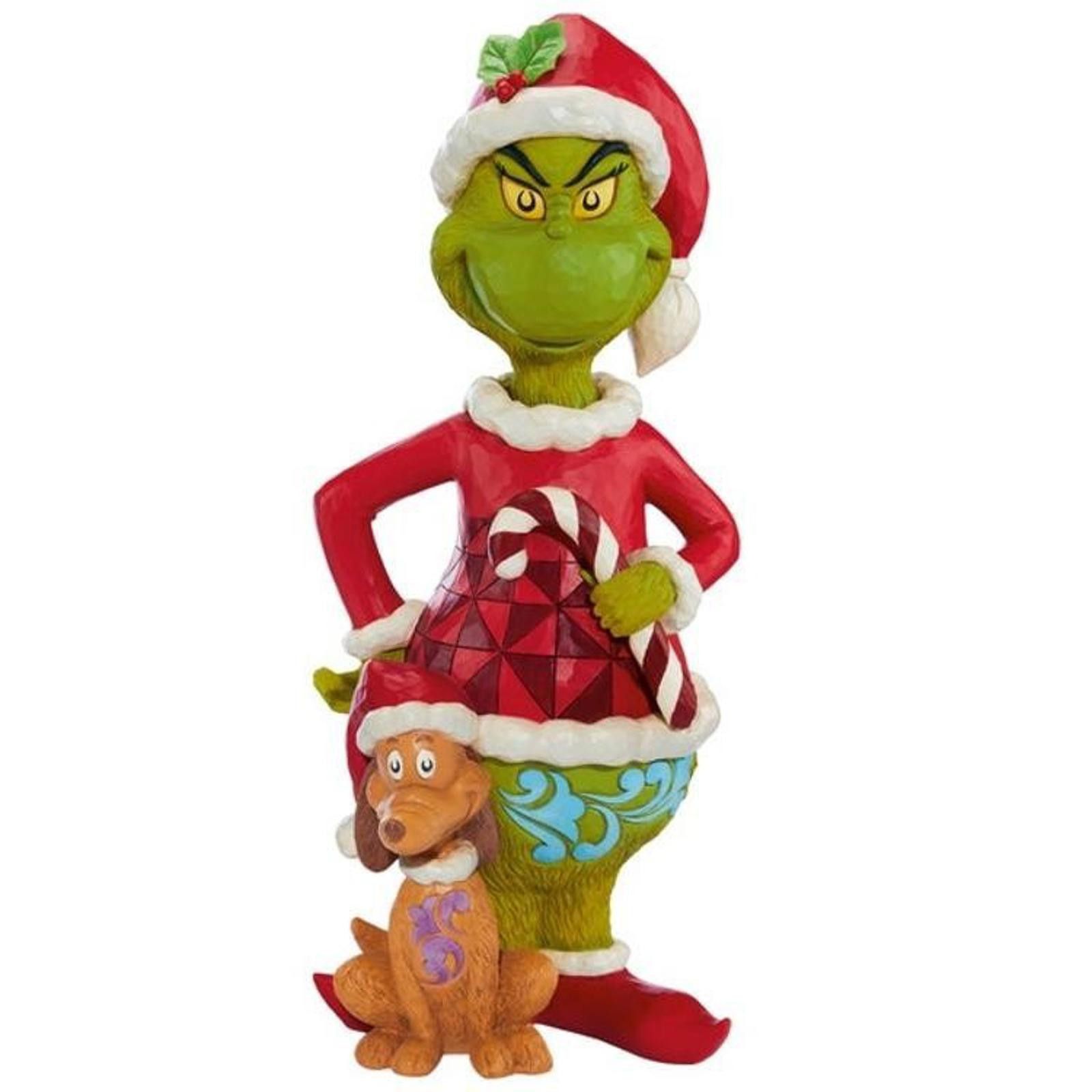 Other Jim Shore Grinch RARE Large 20” Santa Hat Max Statue NIB Size ONE SIZE - 2 Thumbnail