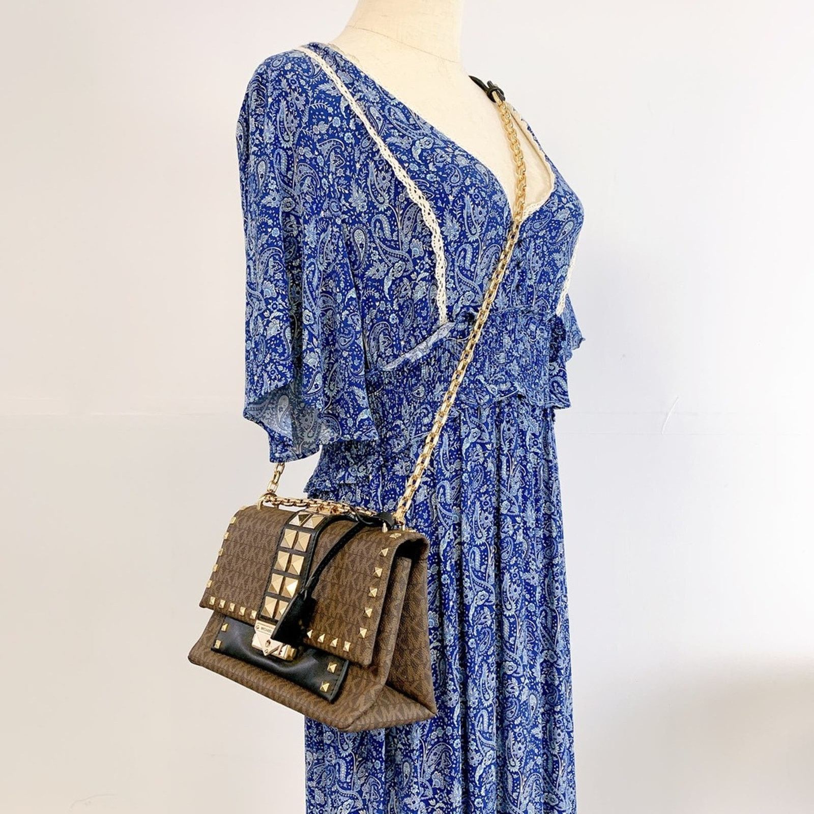 Michael Kors Michael Kors 30T9G0EL6B Cece Medium Studded Logo IN BROWN BL Size ONE SIZE - 1 Thumbnail