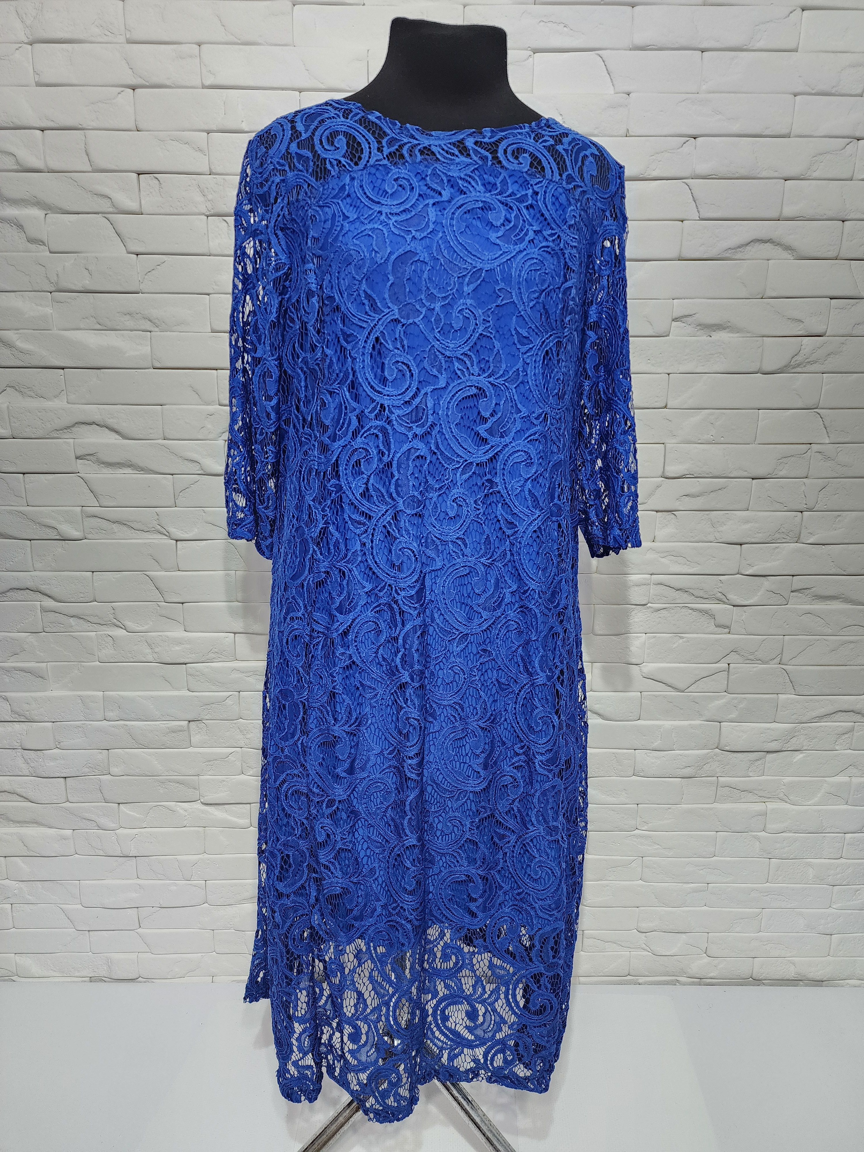 Uniqlo Women's blue guipure long dress. Size XXL / US 16-18 / IT 52-54 - 1 Thumbnail
