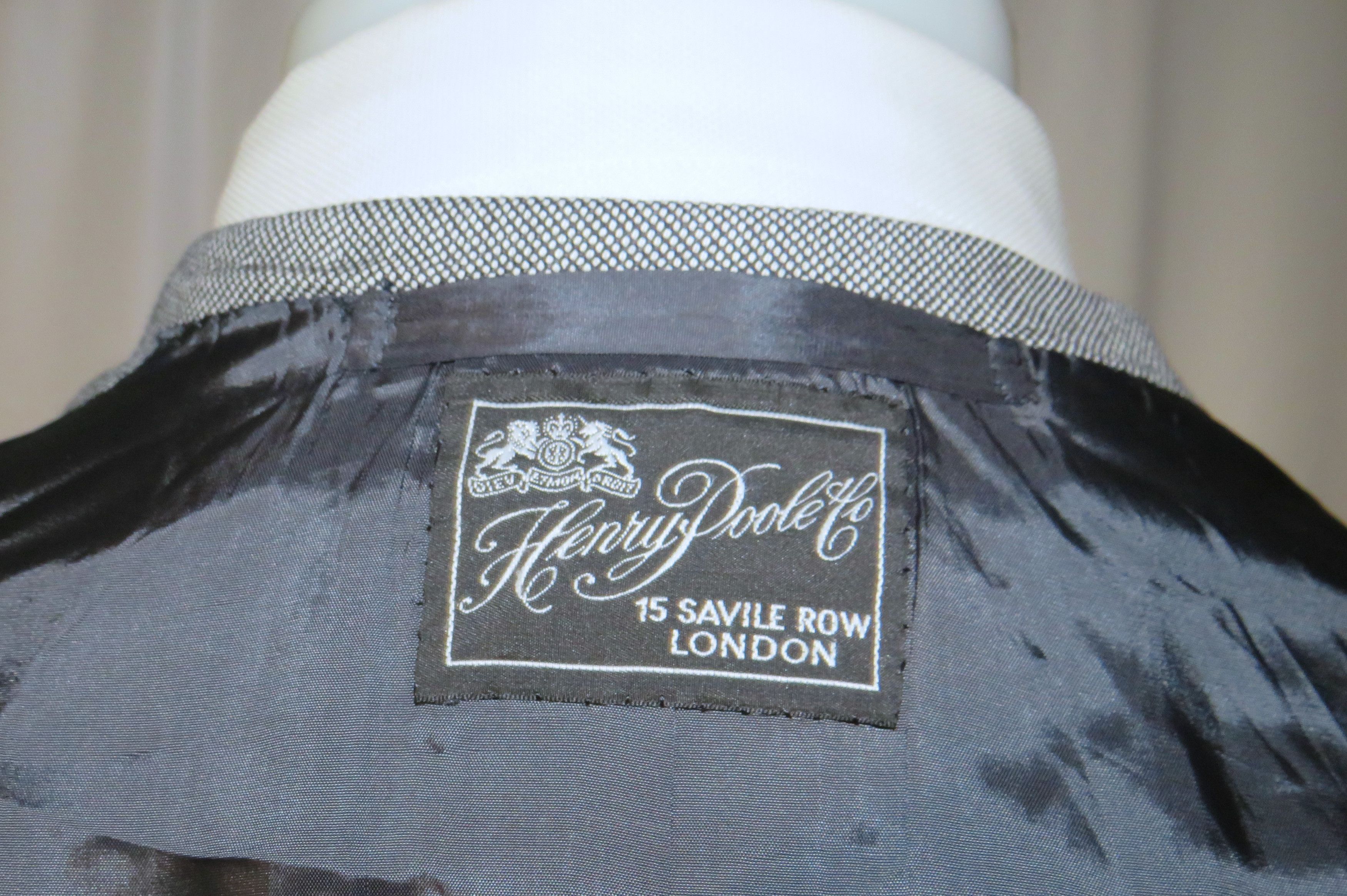 Henry Poole × Savile Row Bespoke Gray Birdseye Two Button Suit 36S Size 36S - 18 Thumbnail