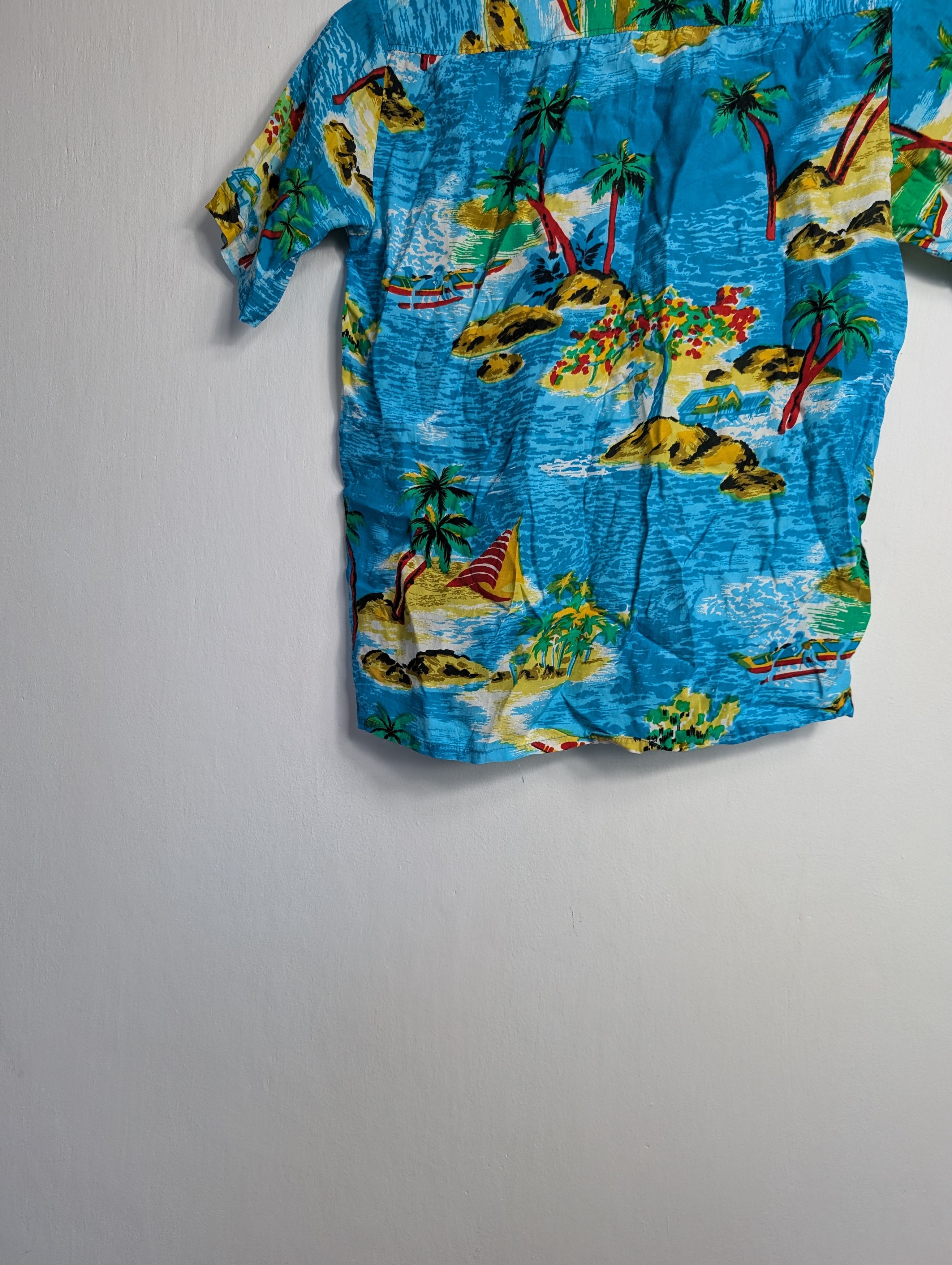 Vintage Vintage Y2K Hawaiian Shirt - Summer Floral Palm Tree Print Size US XS / EU 42 / 0 - 4 Thumbnail