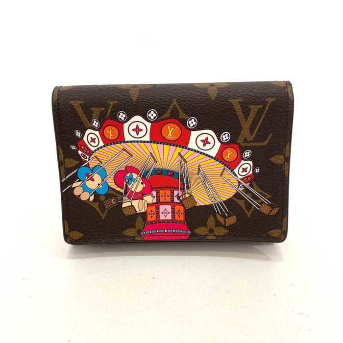 Louis Vuitton portofeuilles lock Mini Womens Tri-fold wallet