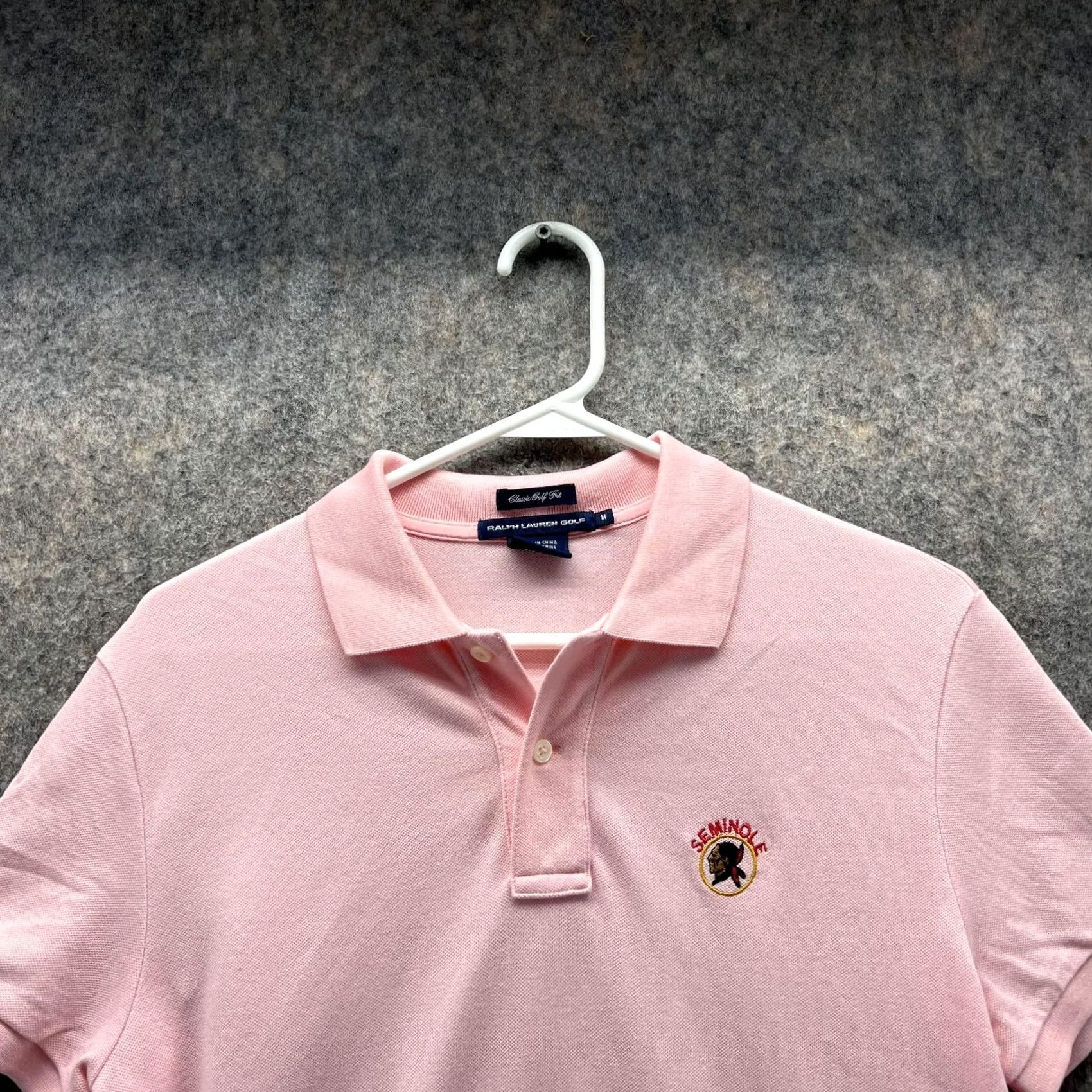 Polo Ralph Lauren Polo Ralph Lauren Polo Shirt Women Medium Pink Solid Short Sleeve Collared Button Vintage No Size M / US 6-8 / IT 42-44 - 2 Thumbnail