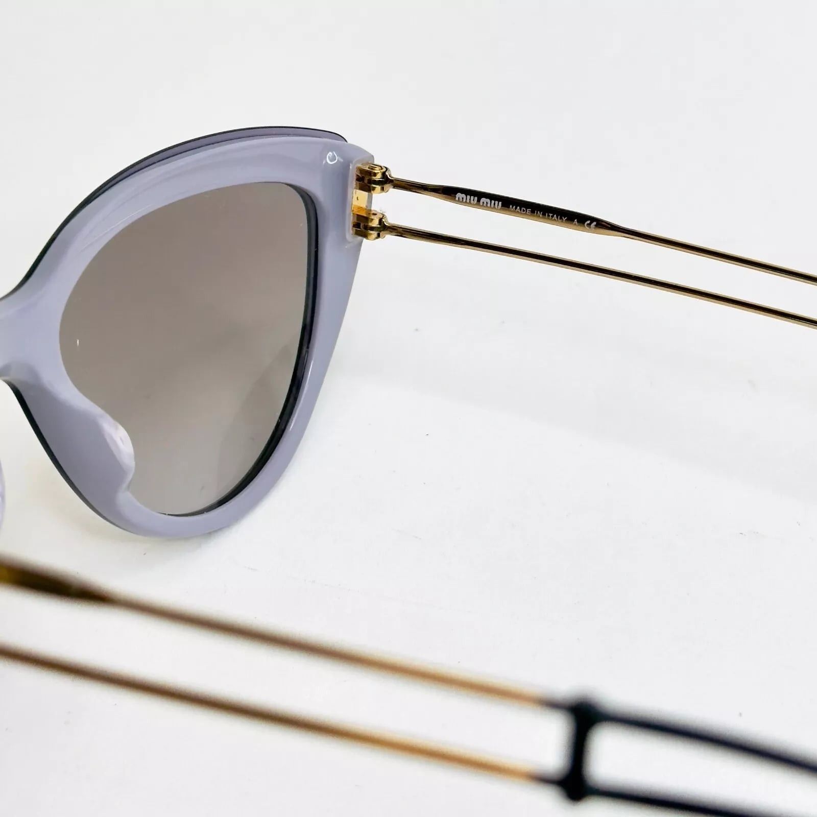 Miu Miu MIU MIU COLLECTION 12R Black Violet Gold Wire Cat MU12RS Size ONE SIZE - 2 Thumbnail
