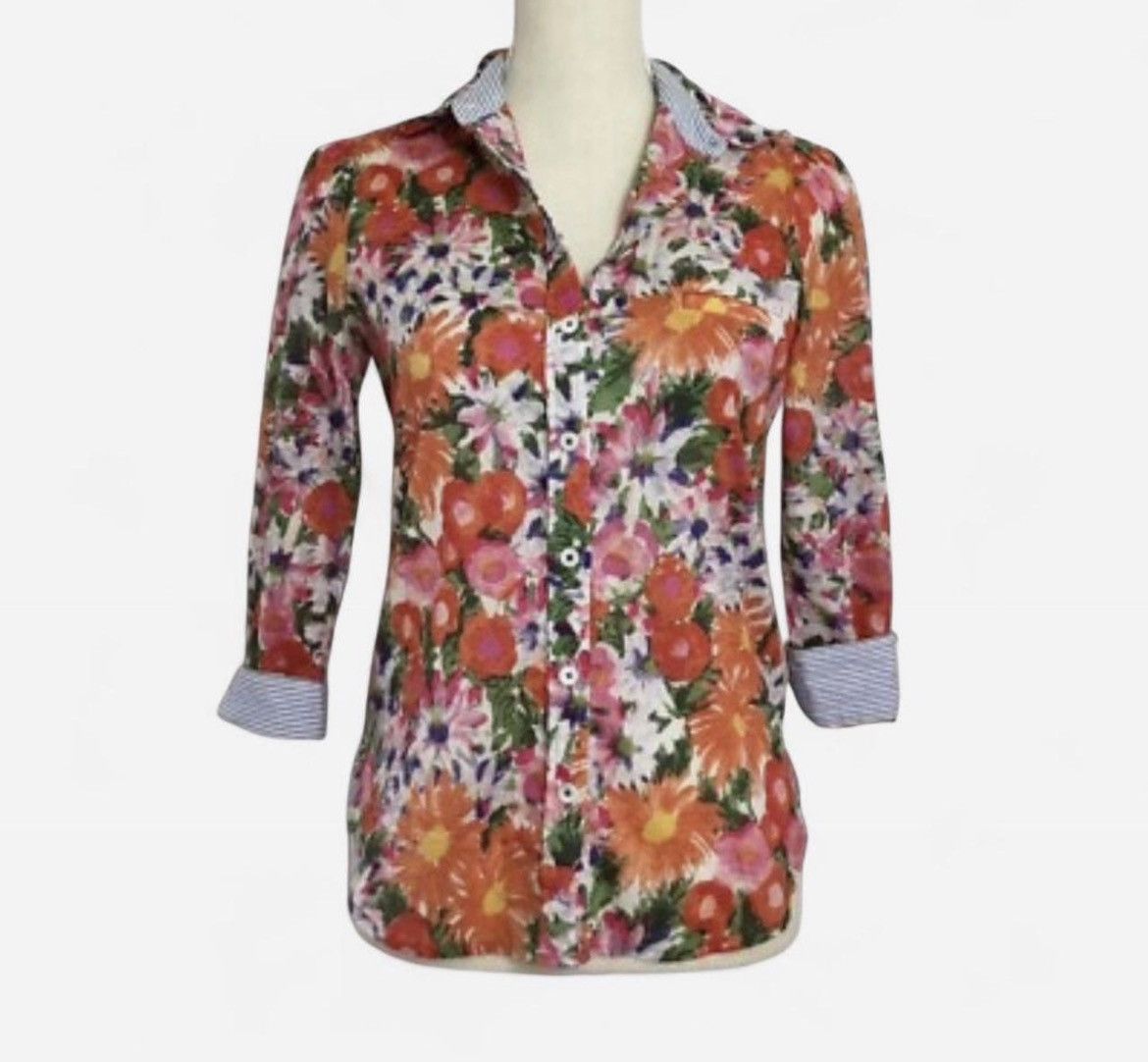 Anthropologie Anthropologie HD in Paris Floral Button Up Shirt - Size 2 Size XS / US 0-2 / IT 36-38 - 1 Thumbnail