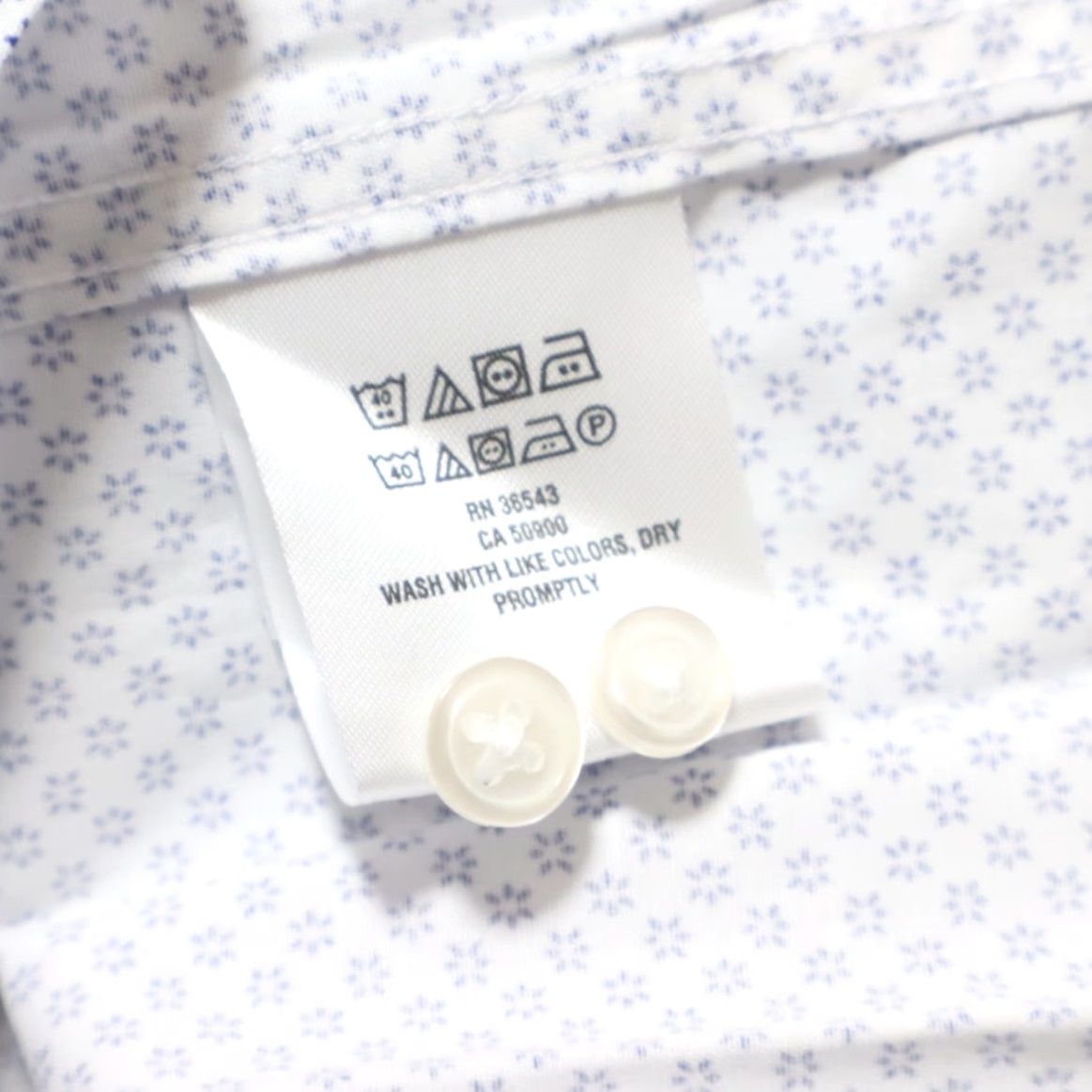 Tommy Hilfiger Tommy Hilfiger Slim Fit Dress Stretch Long Sleeve Button Up Shirt White Men's L Size 42R - 8 Thumbnail
