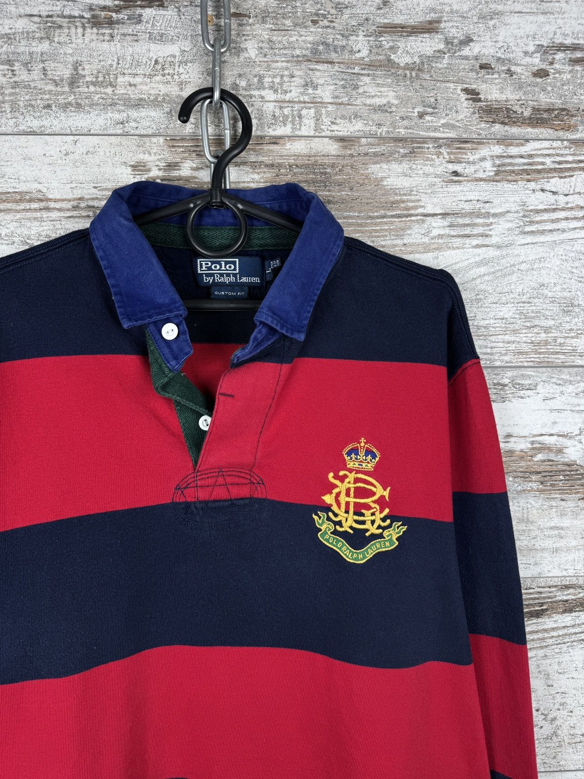 Polo Ralph Lauren Mens Vintage Polo Ralph Lauren rugby sweatshirt jacket rare Size US L / EU 52-54 / 3 - 4 Thumbnail