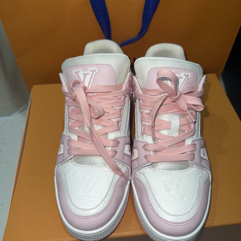 Louis Vuitton Louis Vuitton Pink Low-Top Fashion Sneakers -2508 Size US 7.5 / EU 40-41 - 2 Thumbnail
