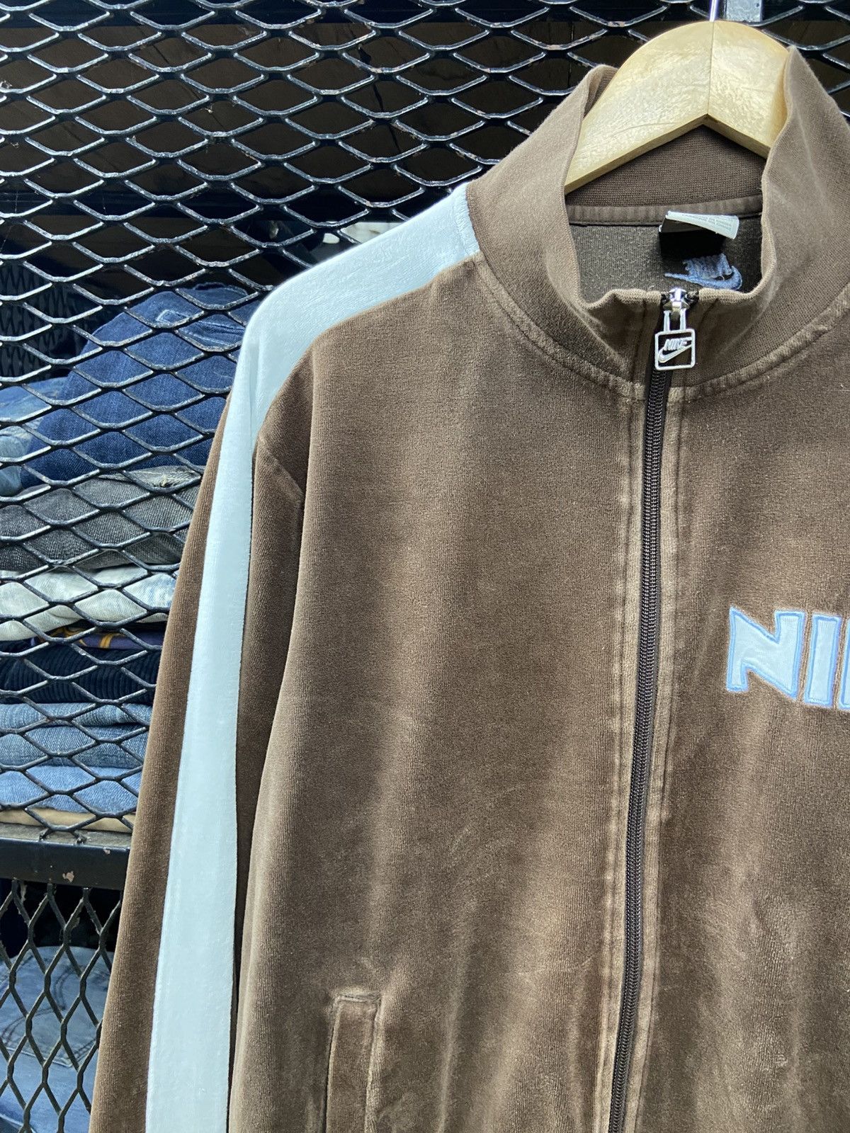 Nike × Other × Vintage Vintage Y2K NIKE VELOUR TRACKSUIT JACKET Size US L / EU 52-54 / 3 - 5 Thumbnail