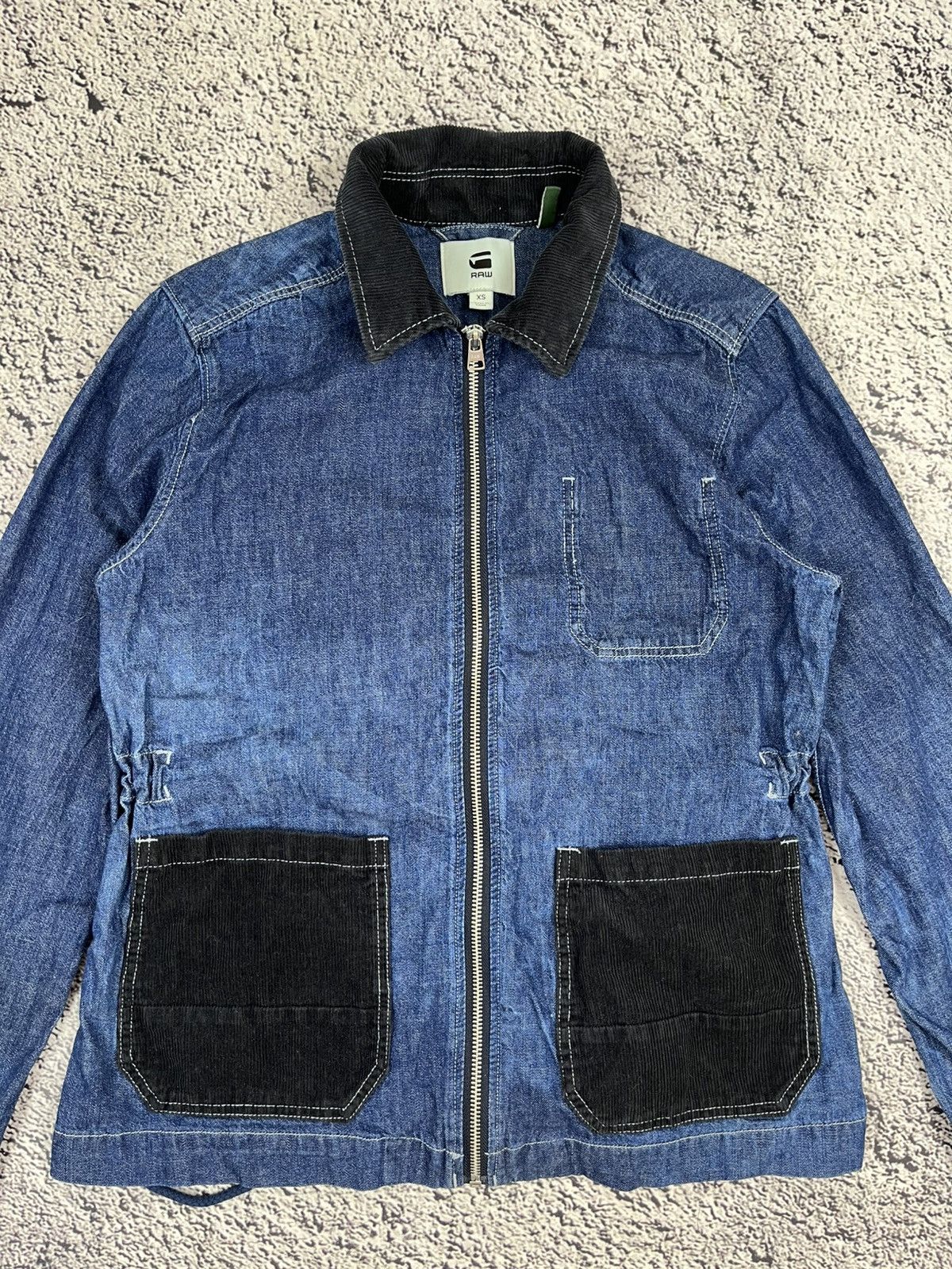 G-Star G-Star RAW Denim Jacket Corduroy Collar Workwear Carhartt Size XS / US 0-2 / IT 36-38 - 4 Thumbnail