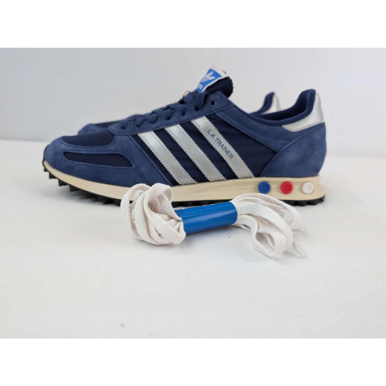 Adidas o1rshd1 LA Trainer OG Sneakers Dark Blue / Silver Metallic Size US 12.5 / EU 45-46 - 10 Thumbnail