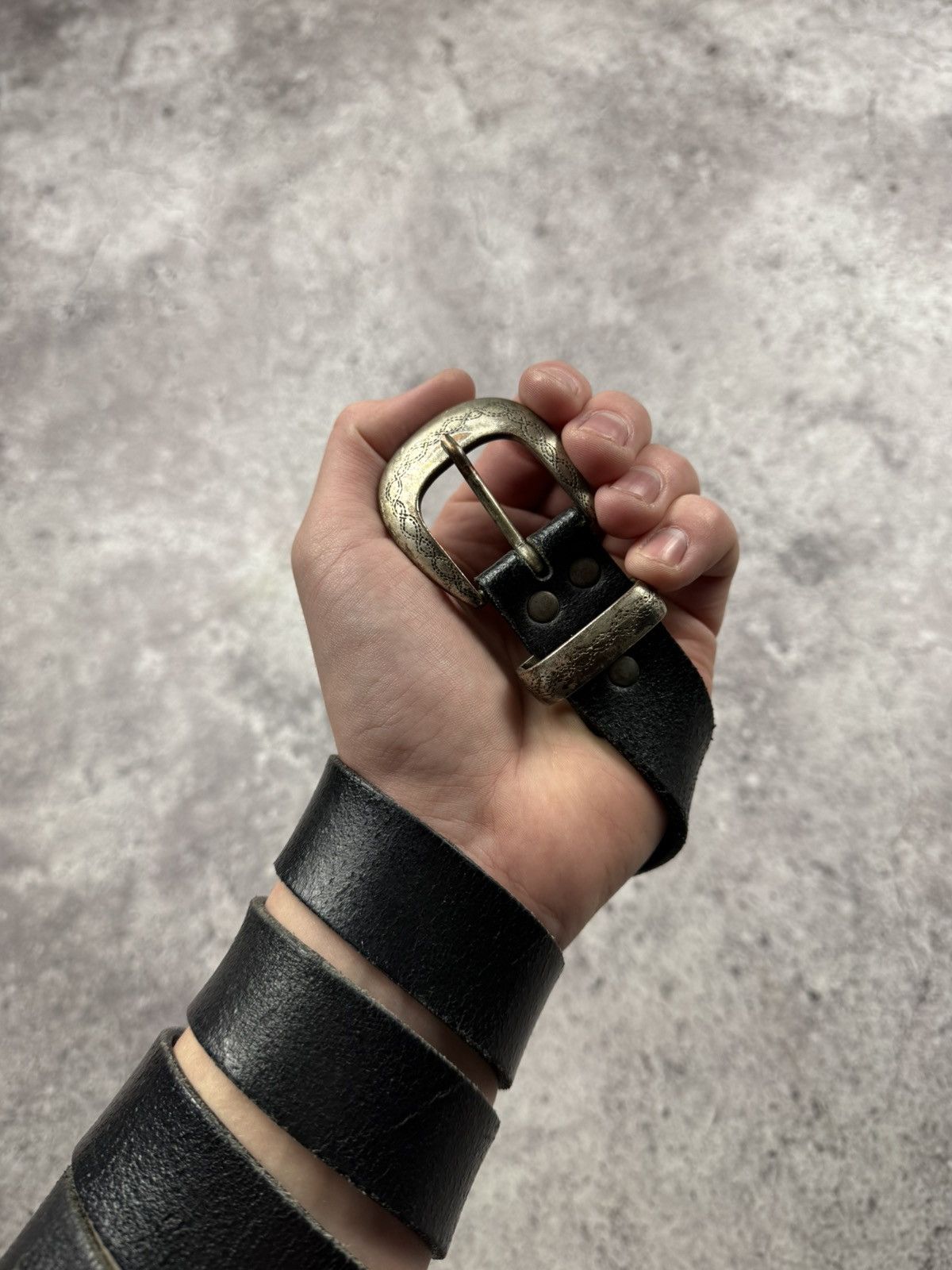 Japanese Brand 00’S NINE STYLE JAPAN LEATHER Y2K OPIUM BELT ARCHIVE Size ONE SIZE - 7 Thumbnail